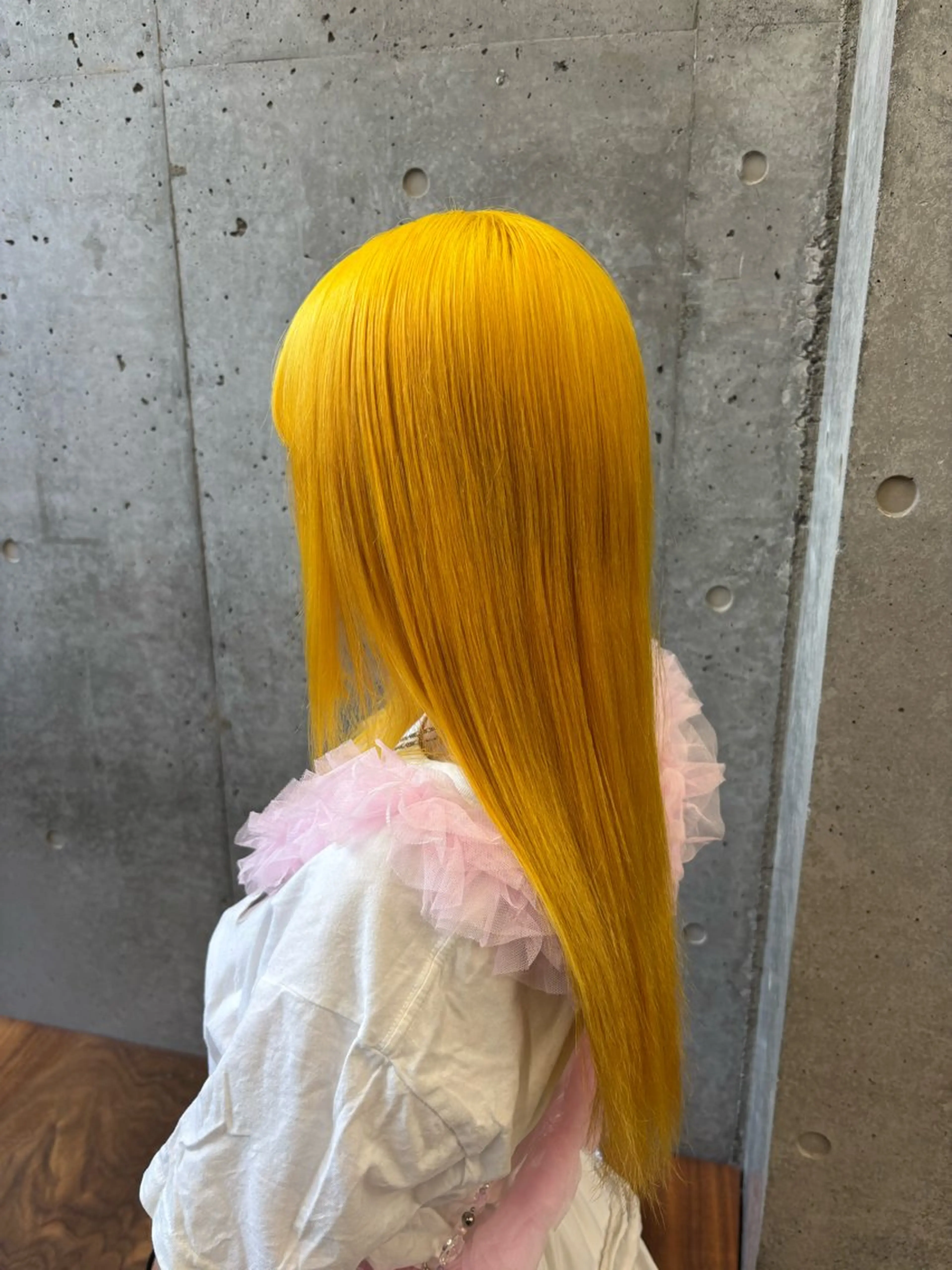 ロング カラー ハイトーンカラー イエローカラー 髪質改善 韓国風ヘア ヘアカラー トリートメント うる艶カラー 🦋MISAKI🦋のヘアスタイル
