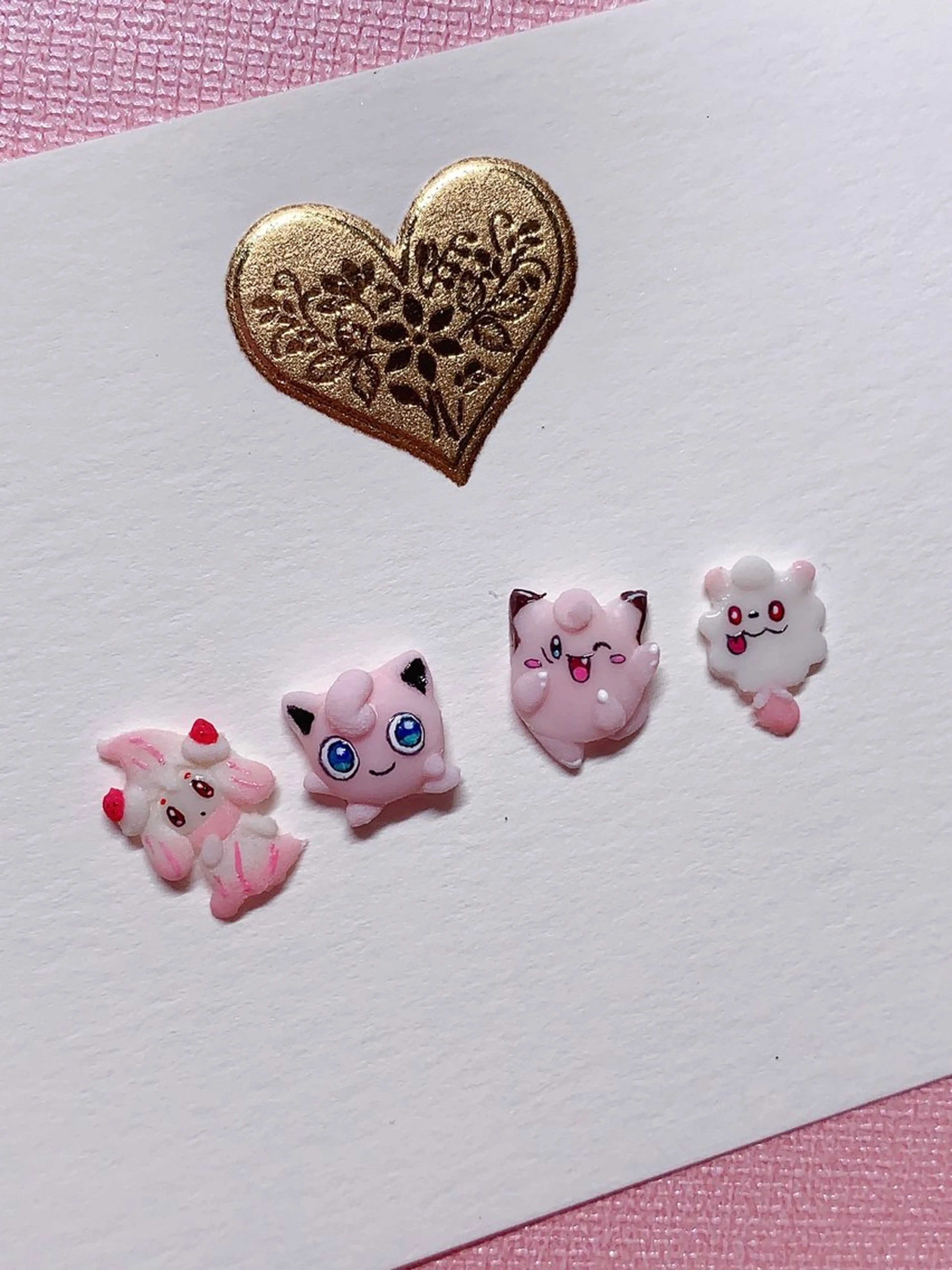 ネイル アートネイル ぷっくりネイル シェアサロンLei.g(レイジー)所属・3Dアートネイル💗 都築レナのネイルデザイン