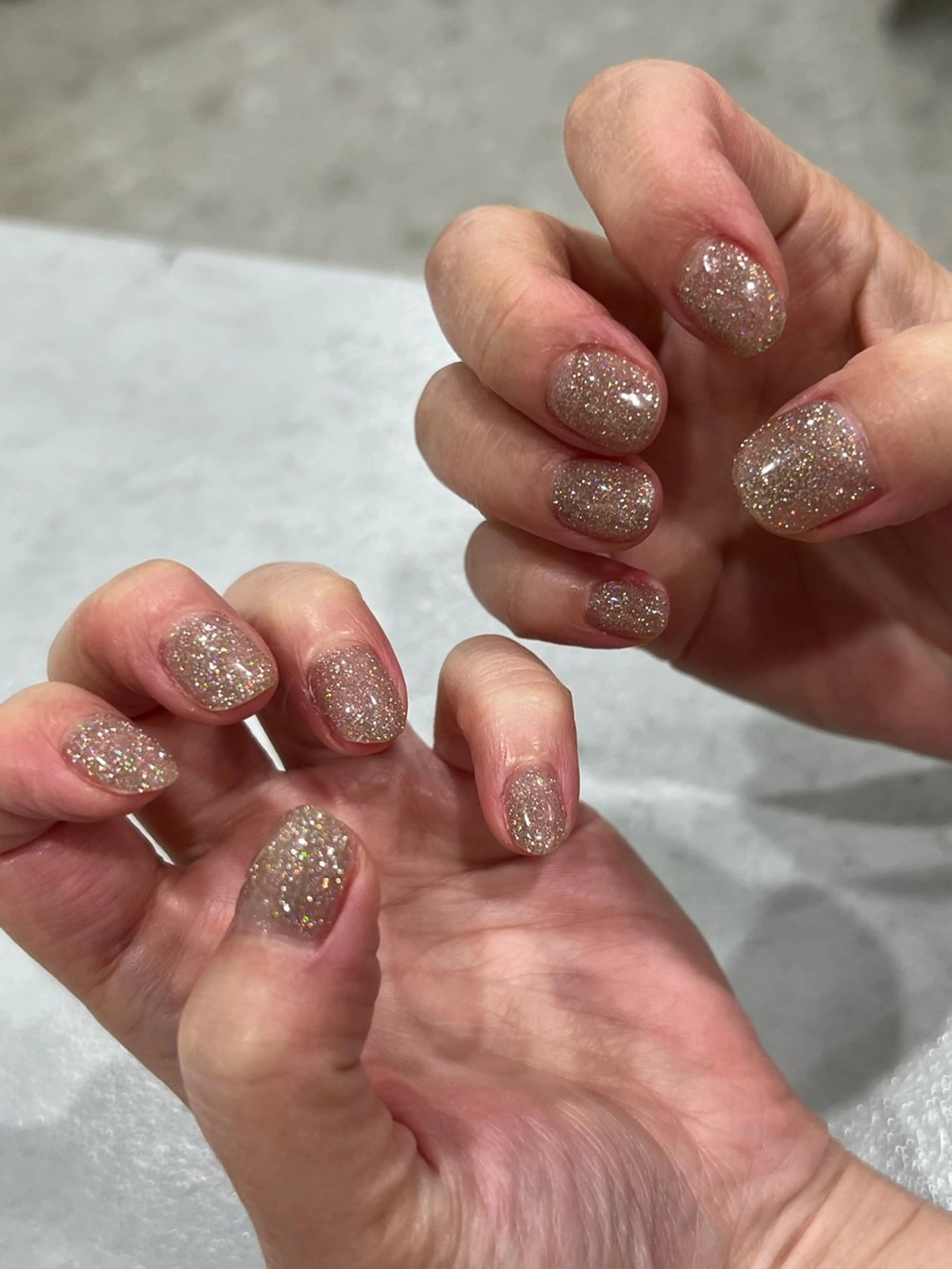 ネイル フラッシュネイル ラメ(グリッター) ワンカラーネイル 📍銀座 💅🏼yuriのネイルデザイン