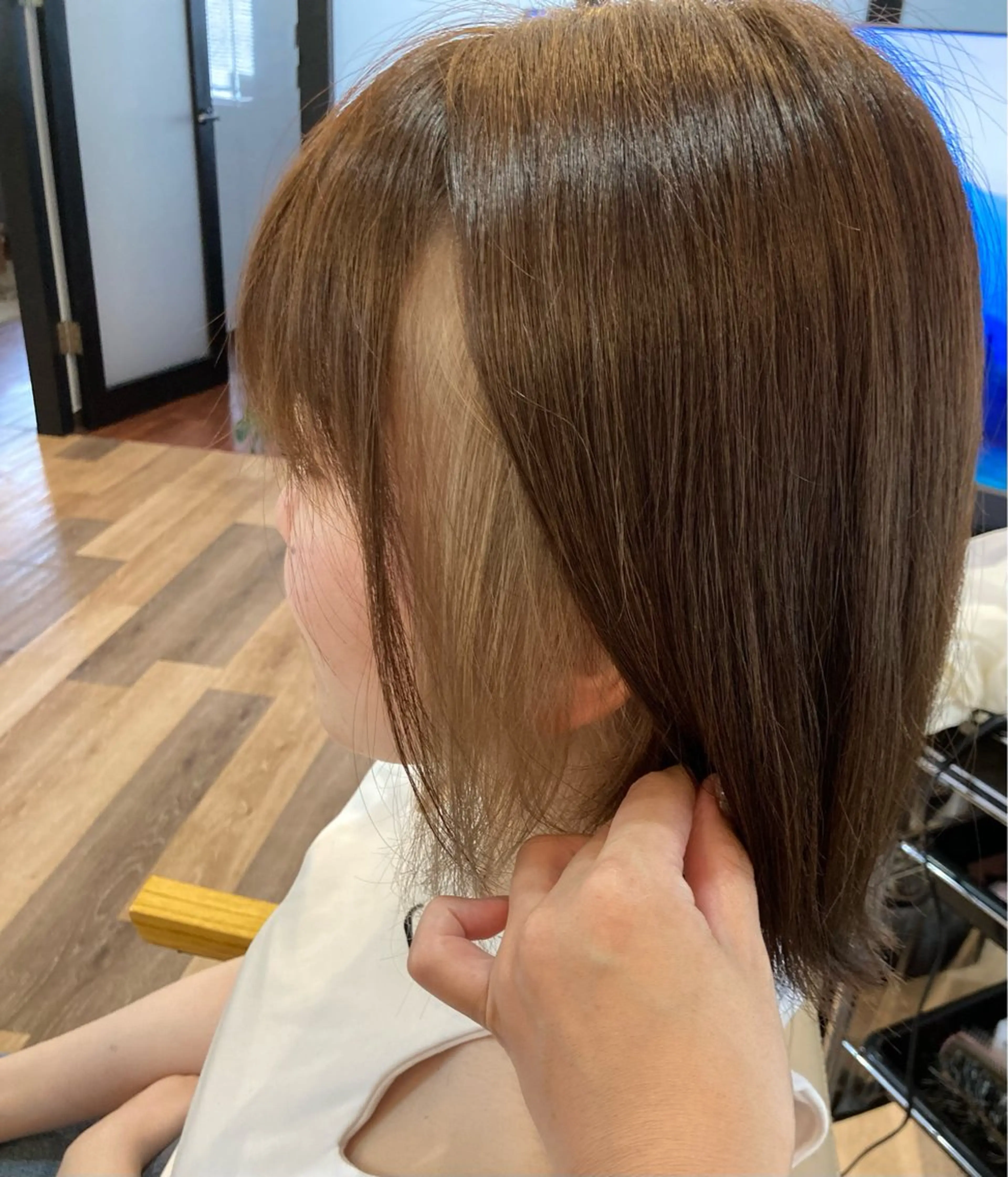 ミディアム カラー ヘアカラー トリートメント 中野 紹江のヘアスタイル