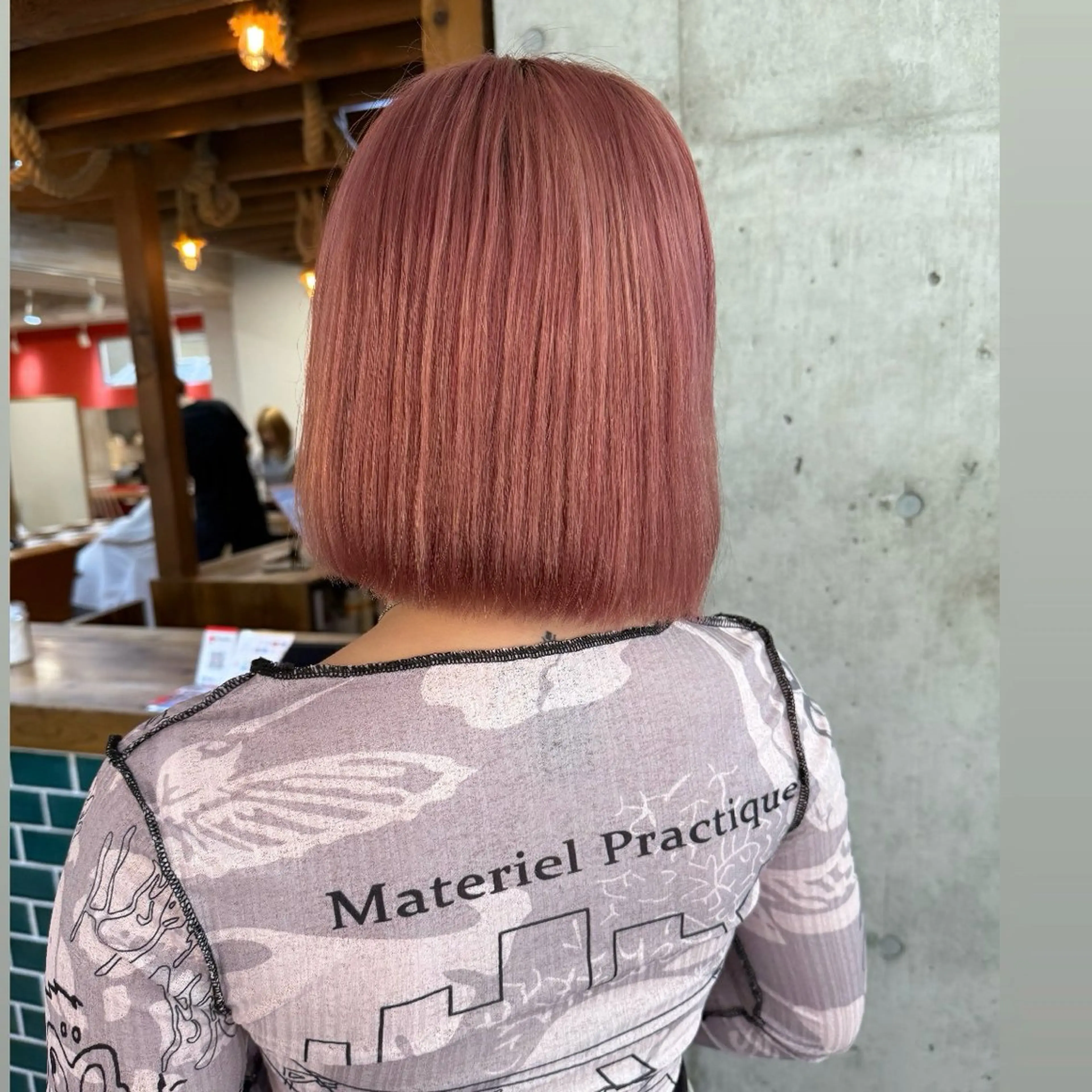 ミディアム カラー ヘアアレンジ カット ヘアカラー トリートメント ヘアセット 💞艶カラー/ ブリーチ💞ユウカのヘアスタイル
