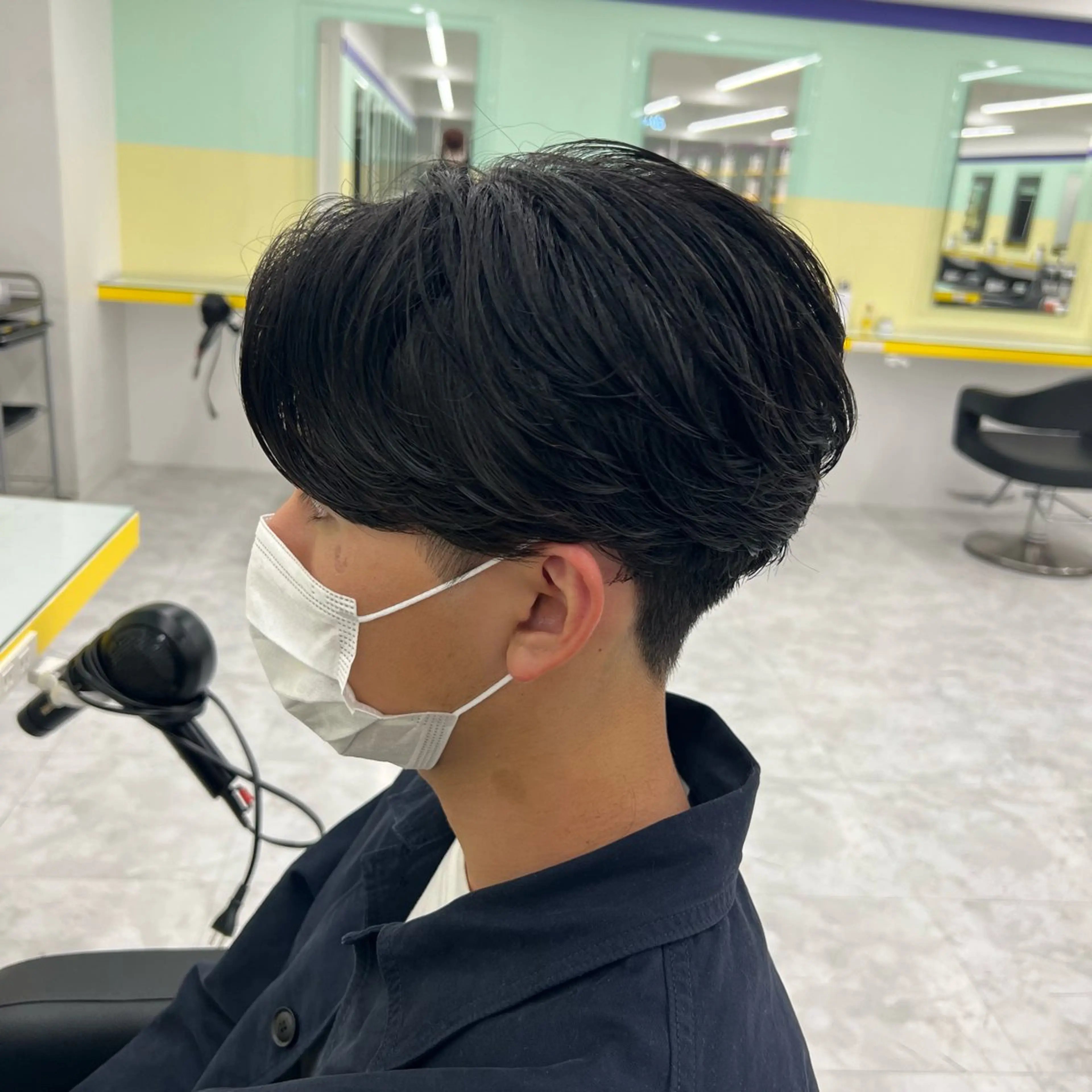 ショート パーマ メンズ *モデル募集🤍横浜 透明感カラー🫧のヘアスタイル