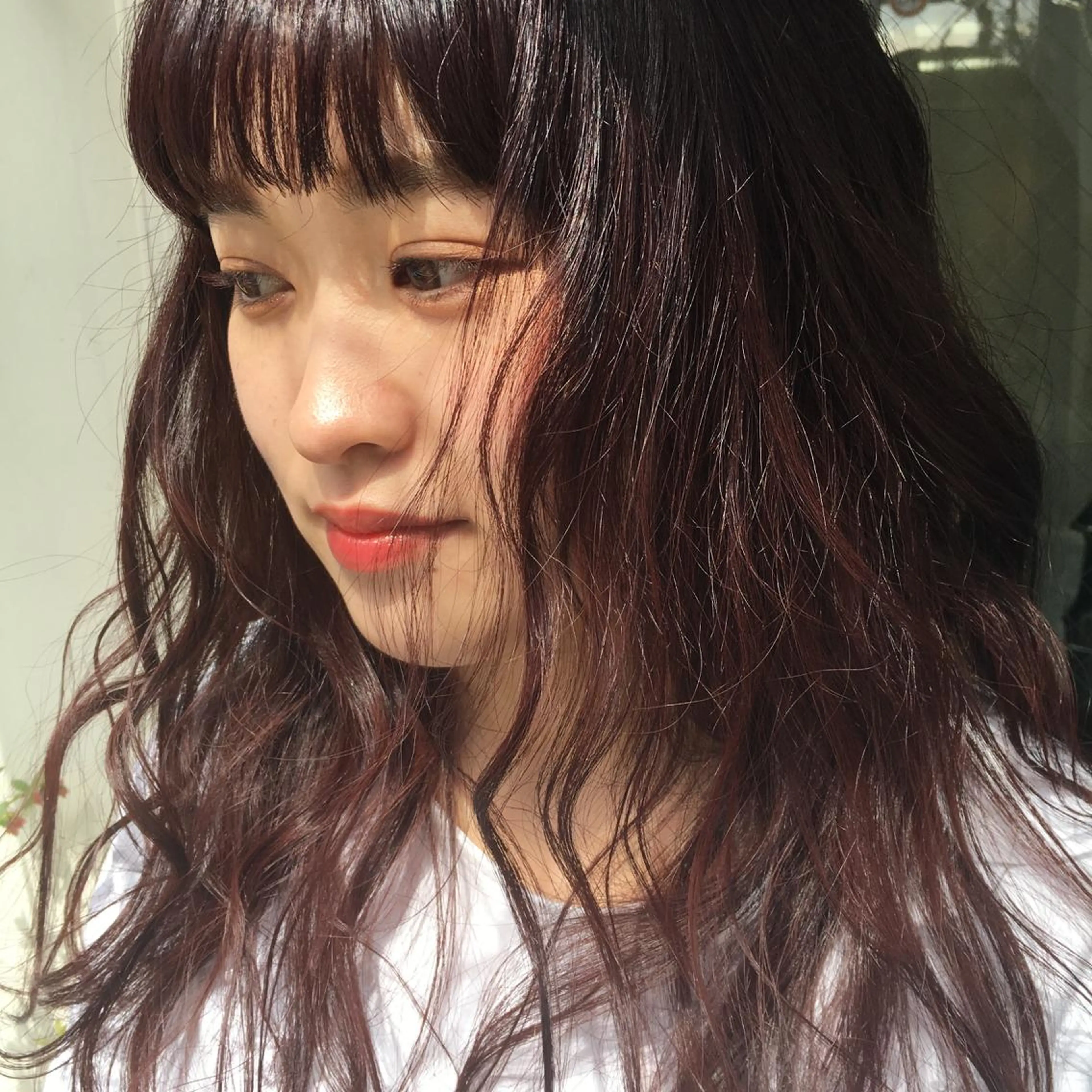 ロング カラー ボルドーカラー OAK  恵比寿所属・🌞ショートヘア🌝 江連露美🌛のヘアスタイル