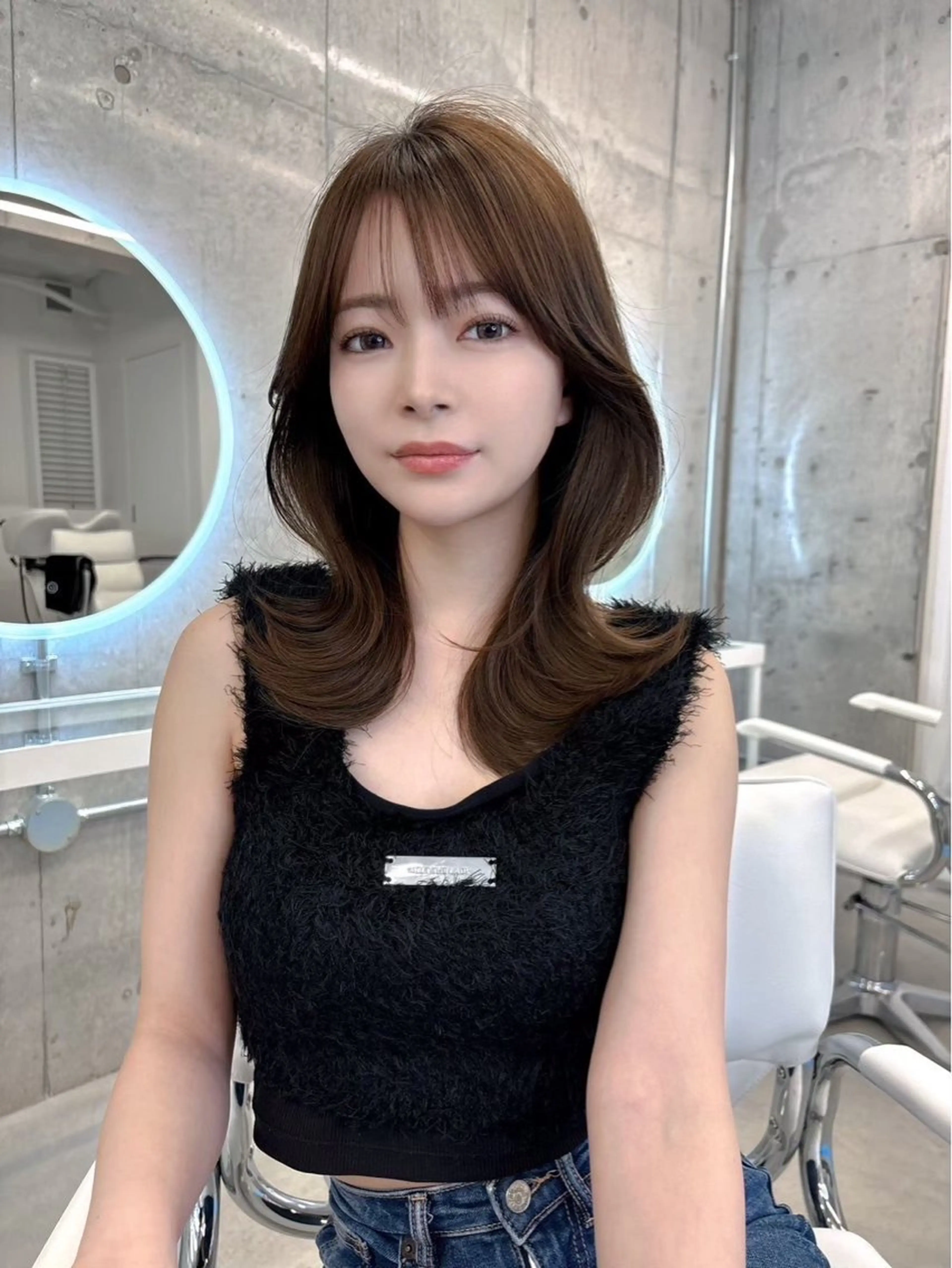 ロング カラー きなみ いく🎀透明感カラーのヘアスタイル