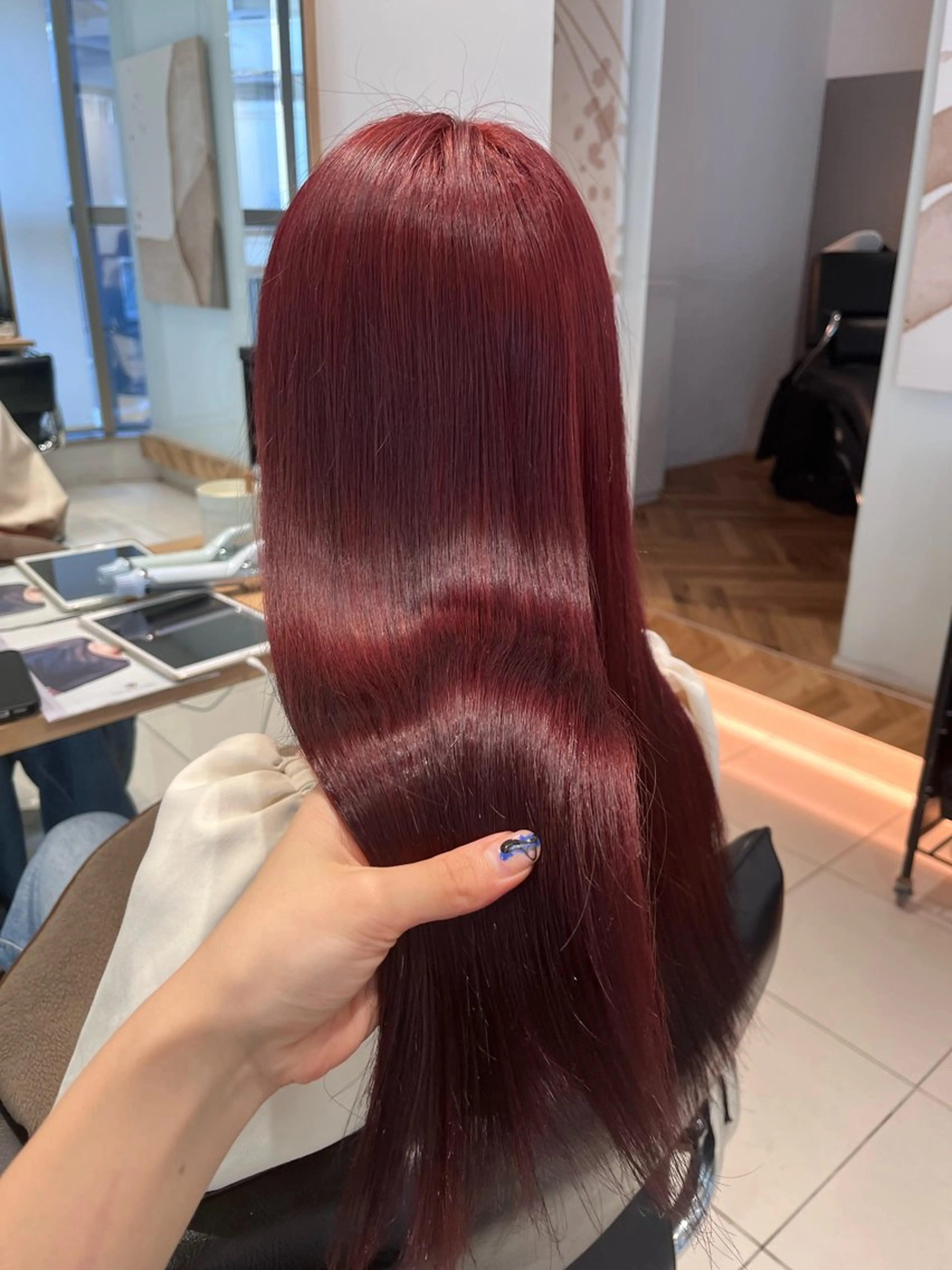 ロング ロング ワイドバング カット ヘアカラー トリートメント 艶髪/暖色カラー/ ◎RUKI.のヘアスタイル