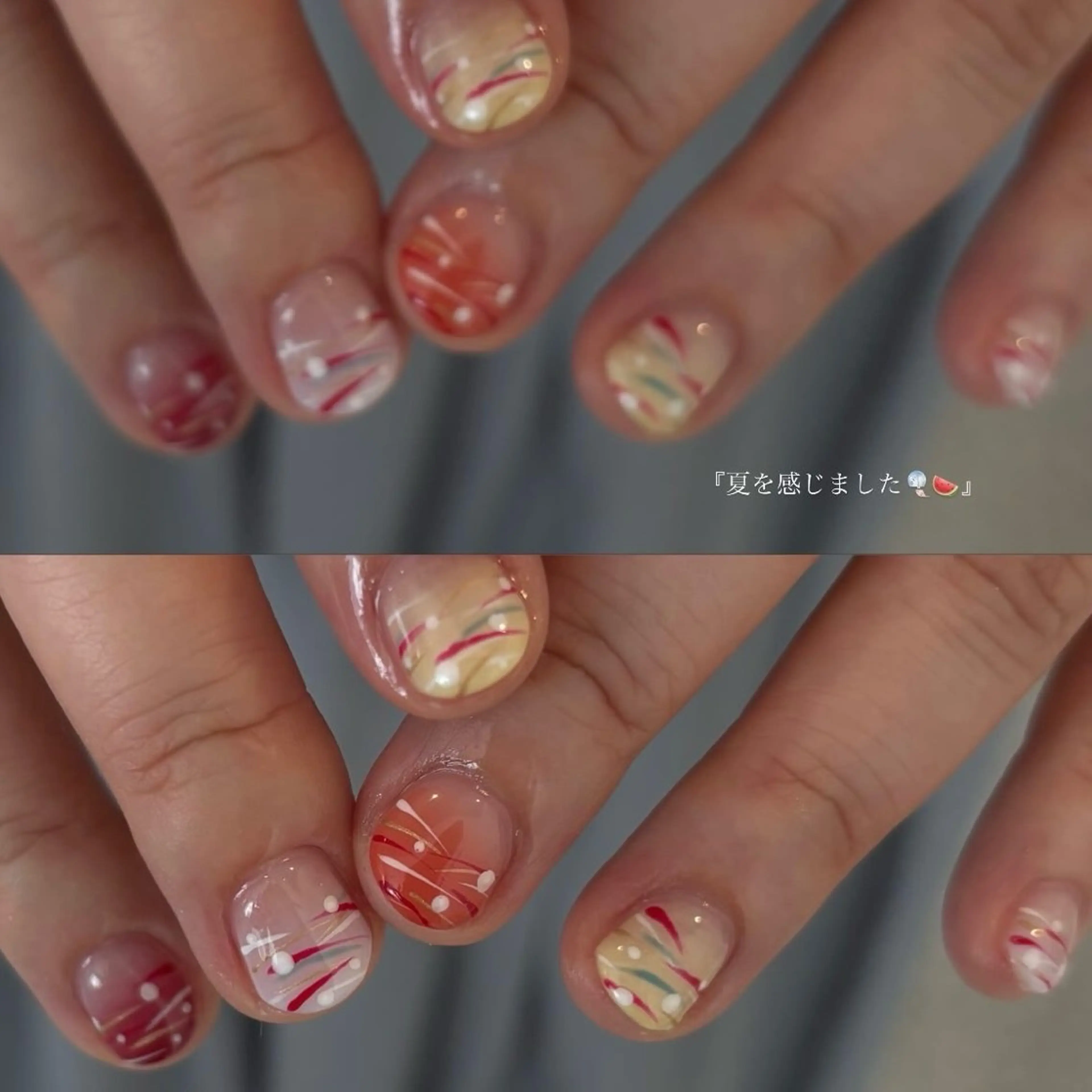 ネイル ハンドネイル 個性派ニュアンス ネイル Nao.のネイルデザイン