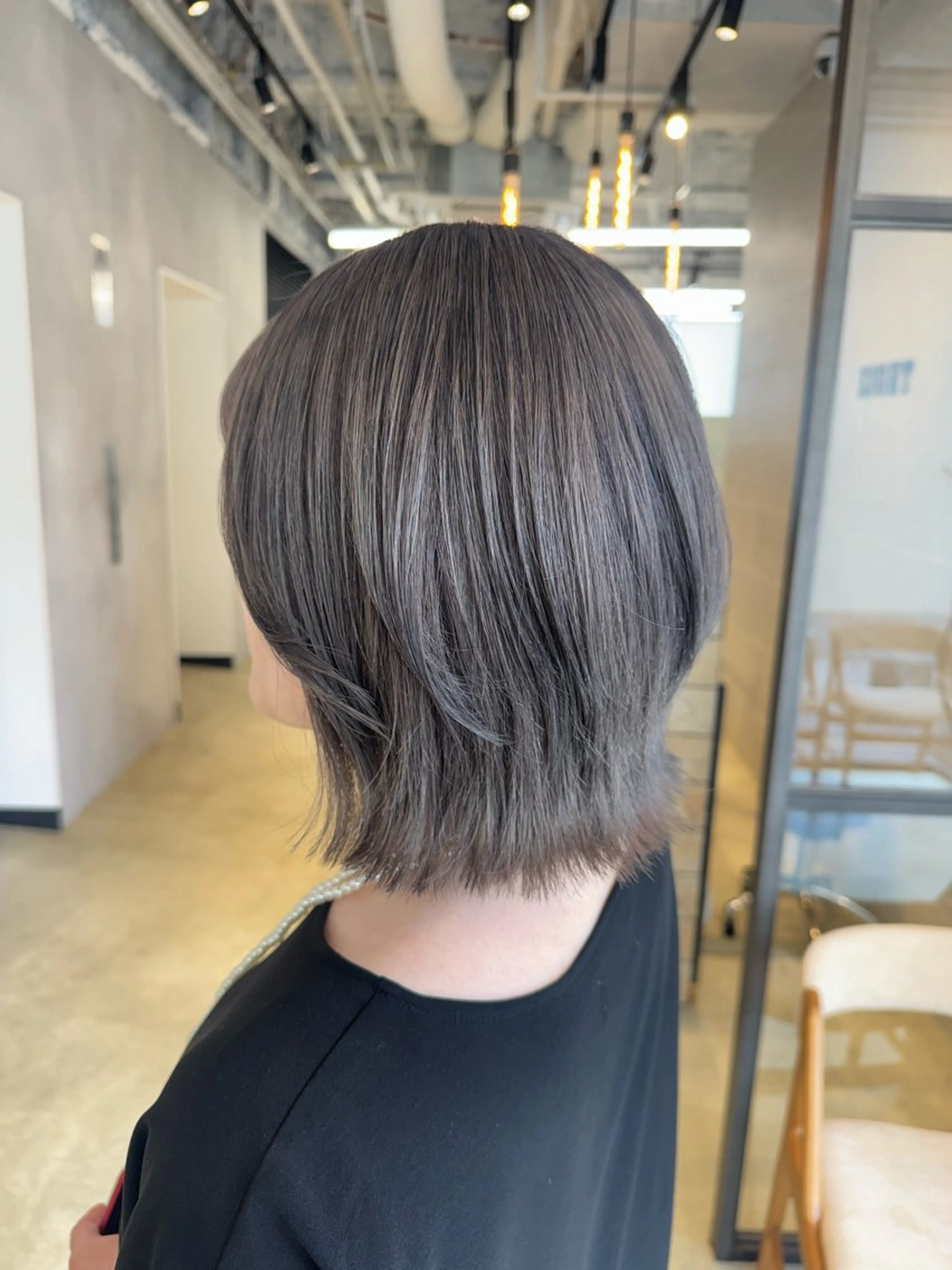 カラー グレージュ ボブ カット ヘアカラー トリートメント 透明感カラー✨艶髪 制作🌱山根あゆみのヘアスタイル