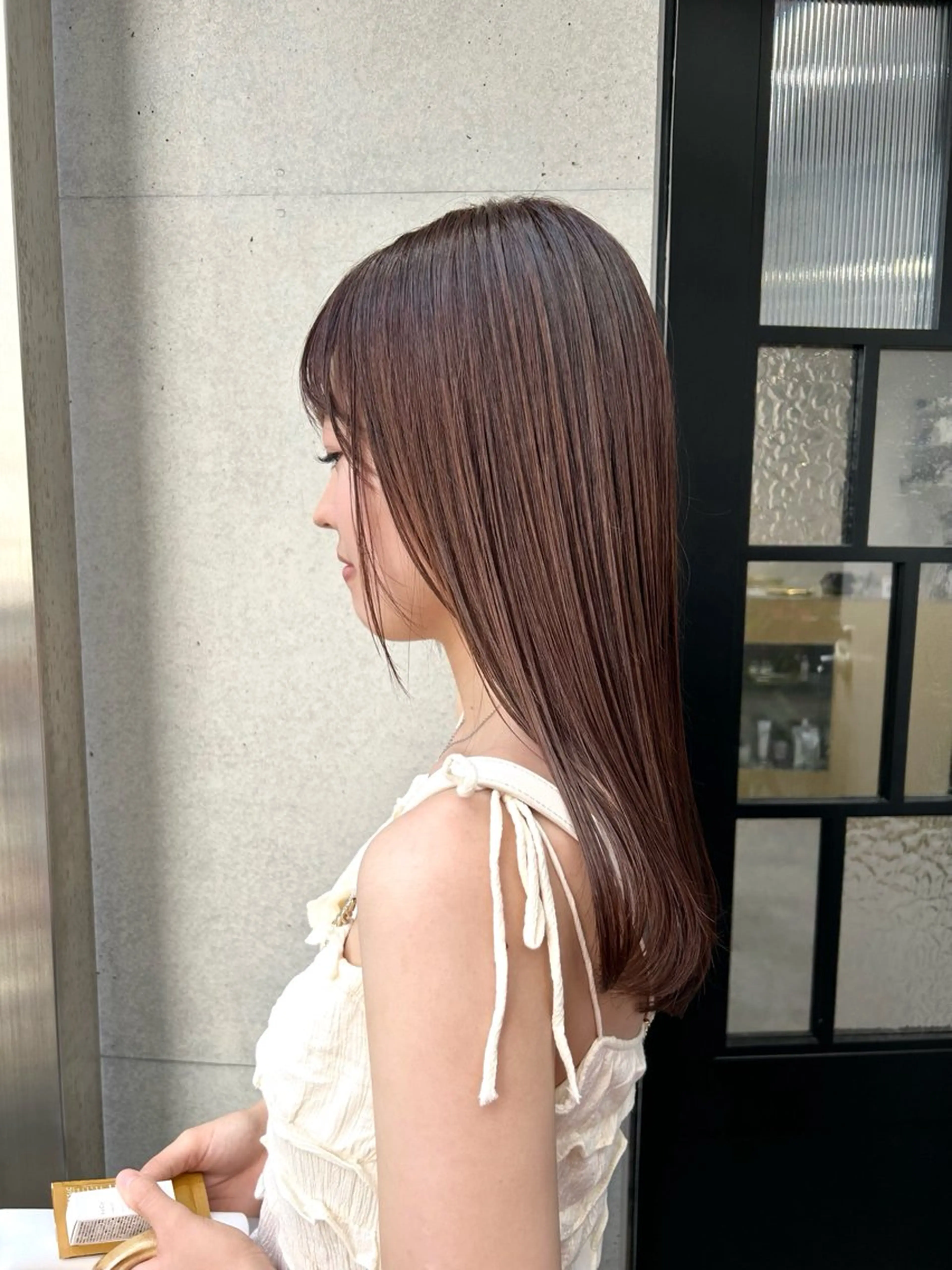 セミロング 髪質改善 縮毛矯正 ヘアカラー トリートメント 髪質改善/艶カラー/ 渋谷  RISA💛のヘアスタイル