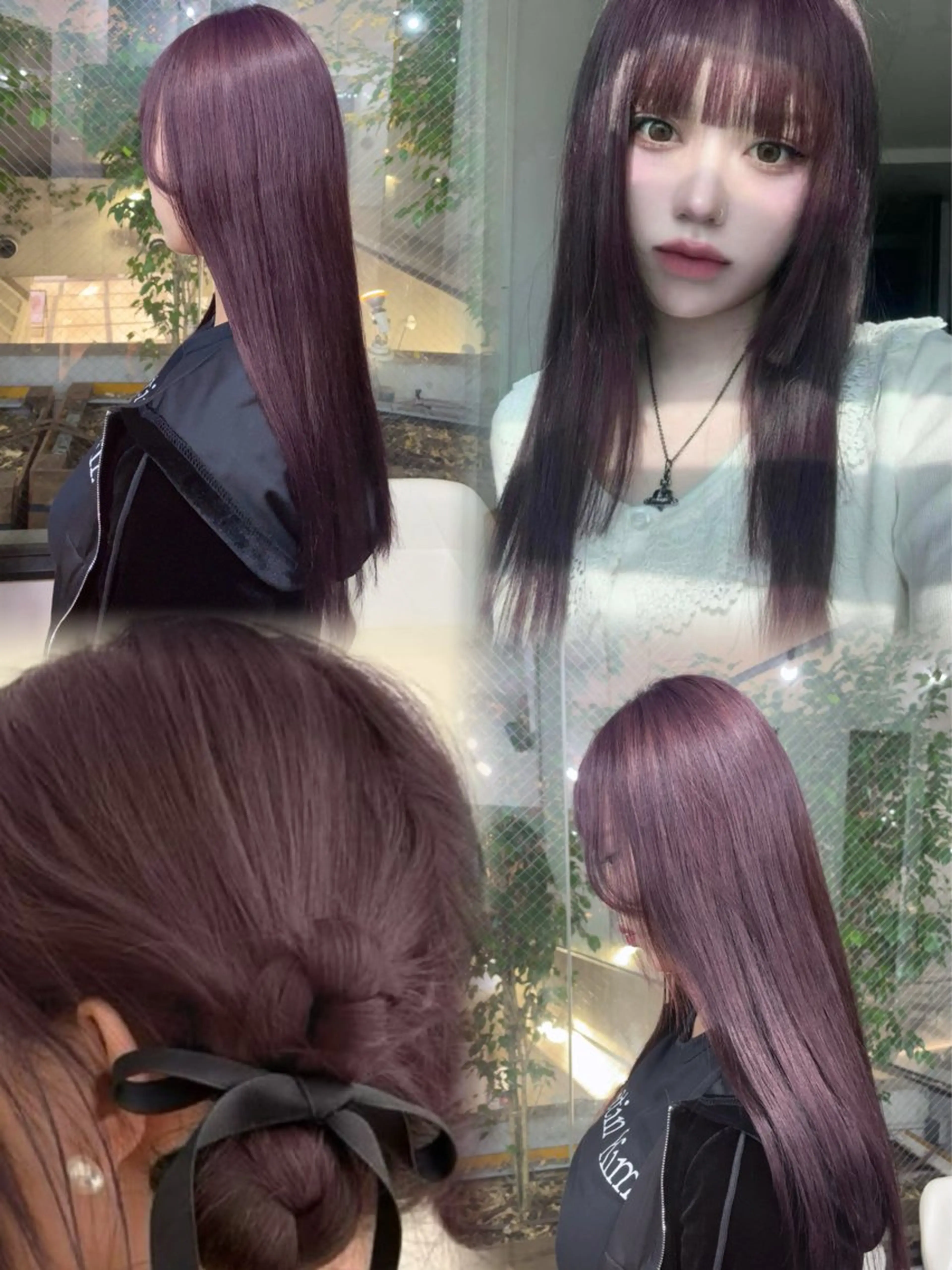ロング カラー ラベンダーカラー ヘアカラー トリートメント ili心斎橋所属・🩵韓国ハイトーン/ デザインYUZU🩵のヘアスタイル