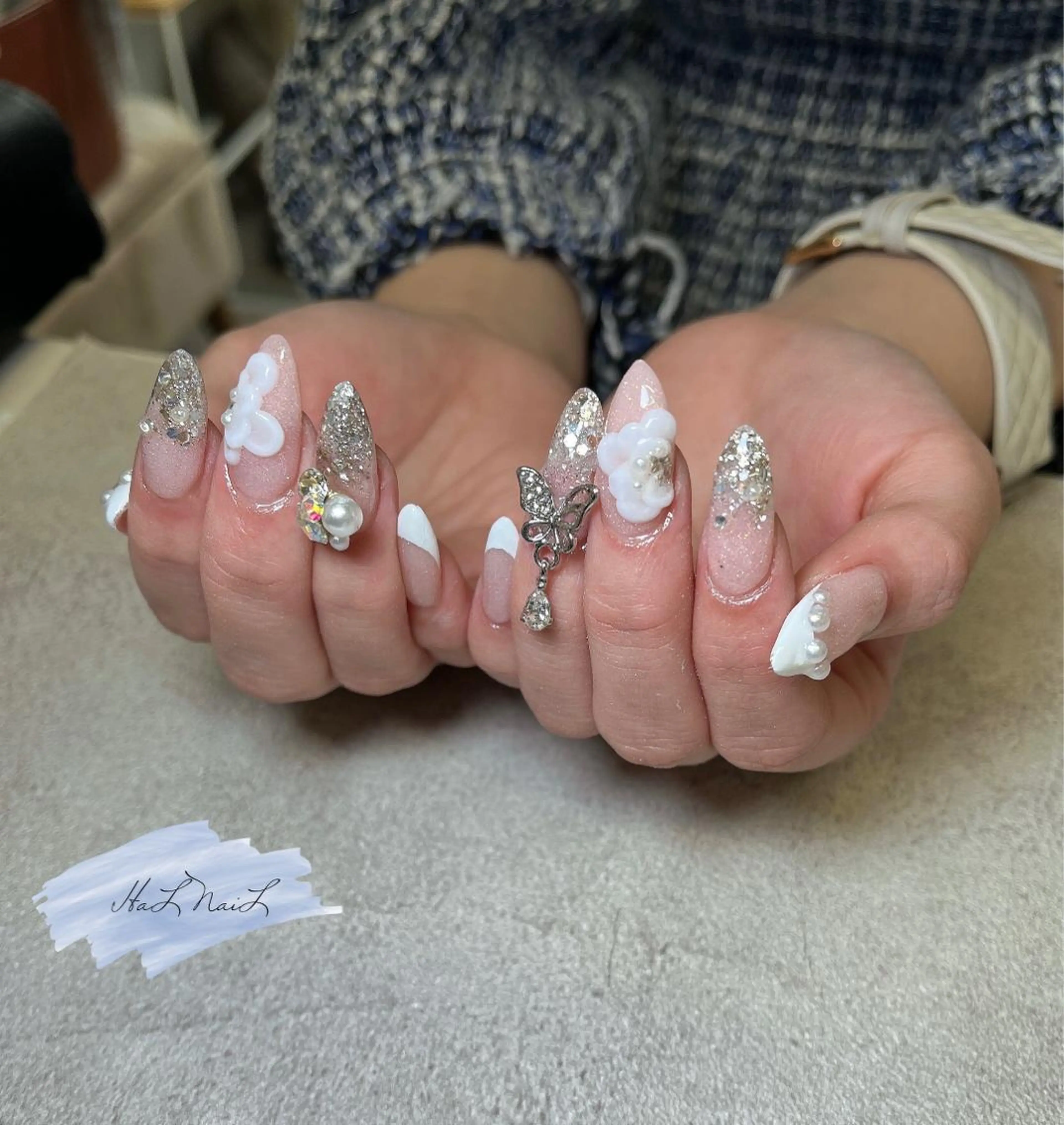 ネイル 成人式 ハンドネイル HaL NaiLのネイルデザイン
