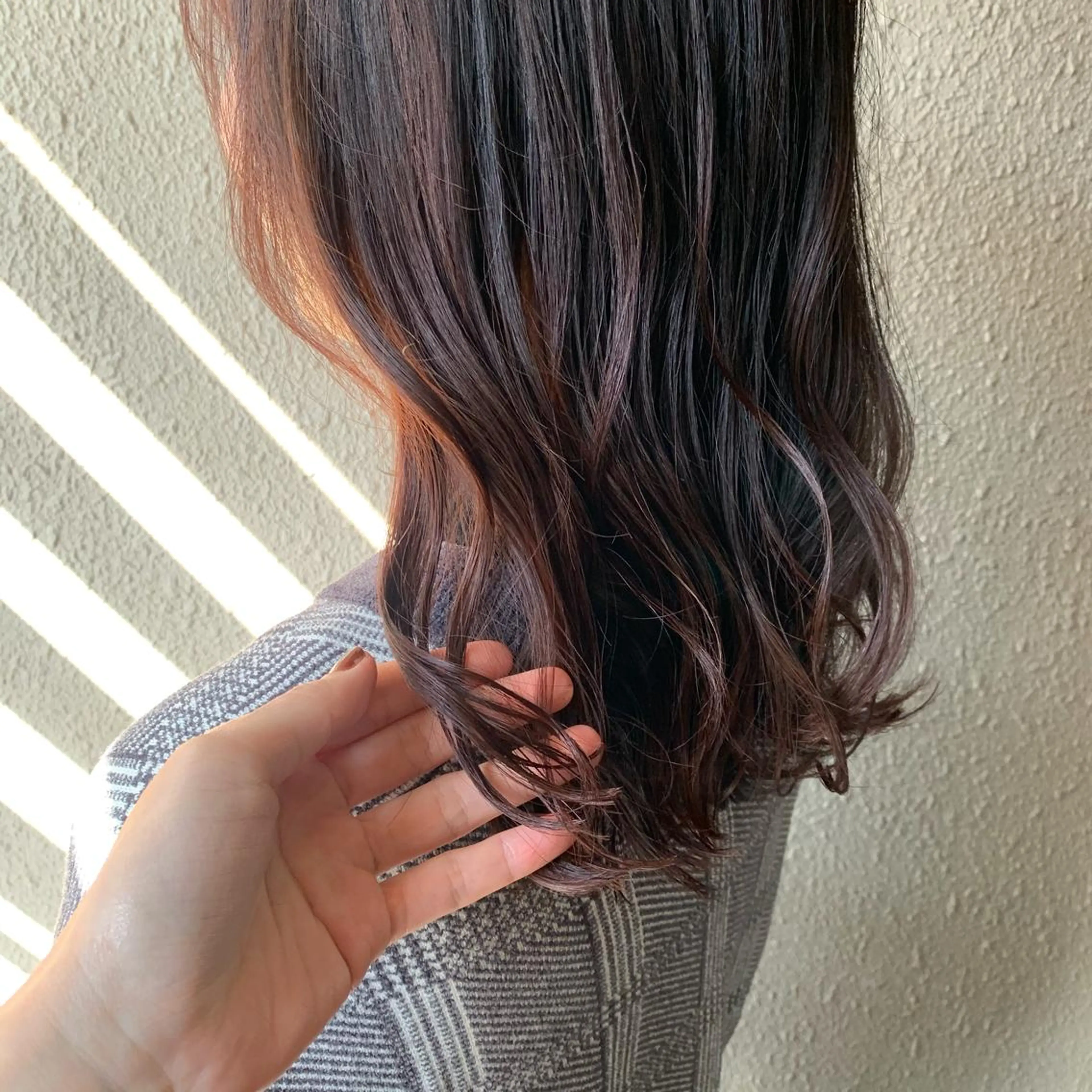 セミロング カラー ピンクカラー chouette シュエットのヘアスタイル