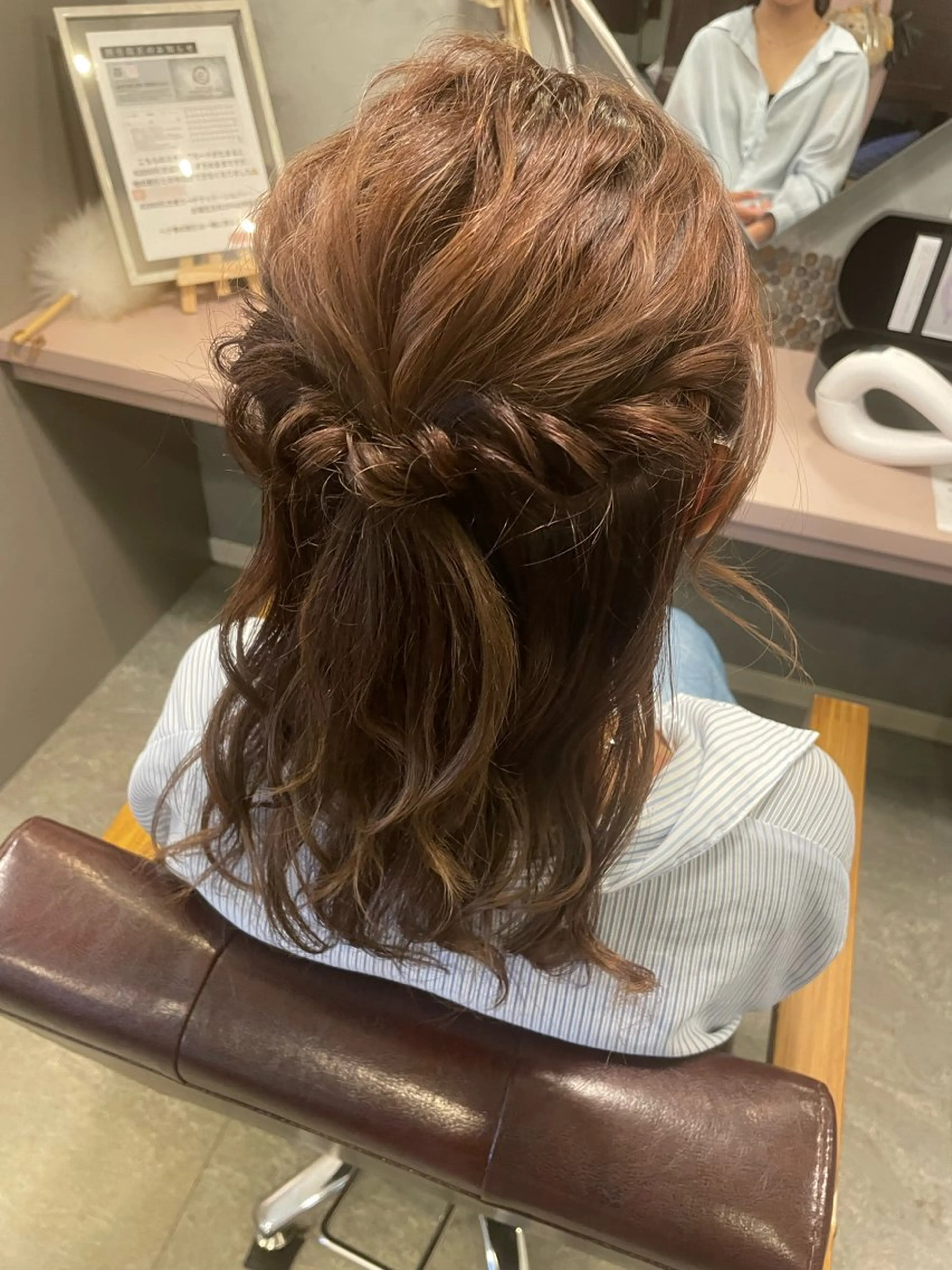 ヘアアレンジ ハーフアップ ヘアセット hair  make echo所属・hair make echo滿木あい花のヘアスタイル