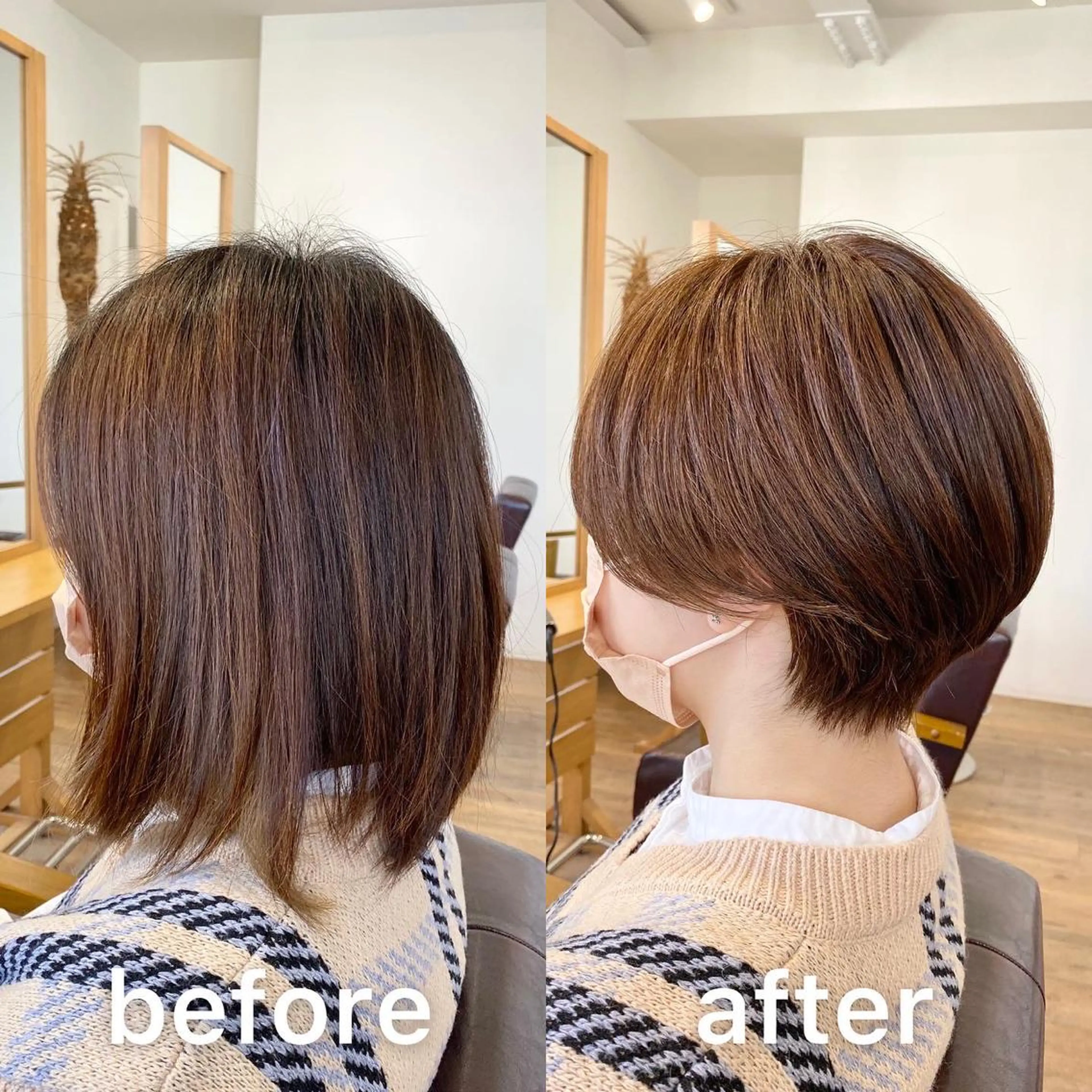 ショート カラー ハンサムショート ブラウンカラー ボブ ショートヘア 小顔カット ヘアカラー KIZU 髪質改善 オカルト怪談のヘアスタイル