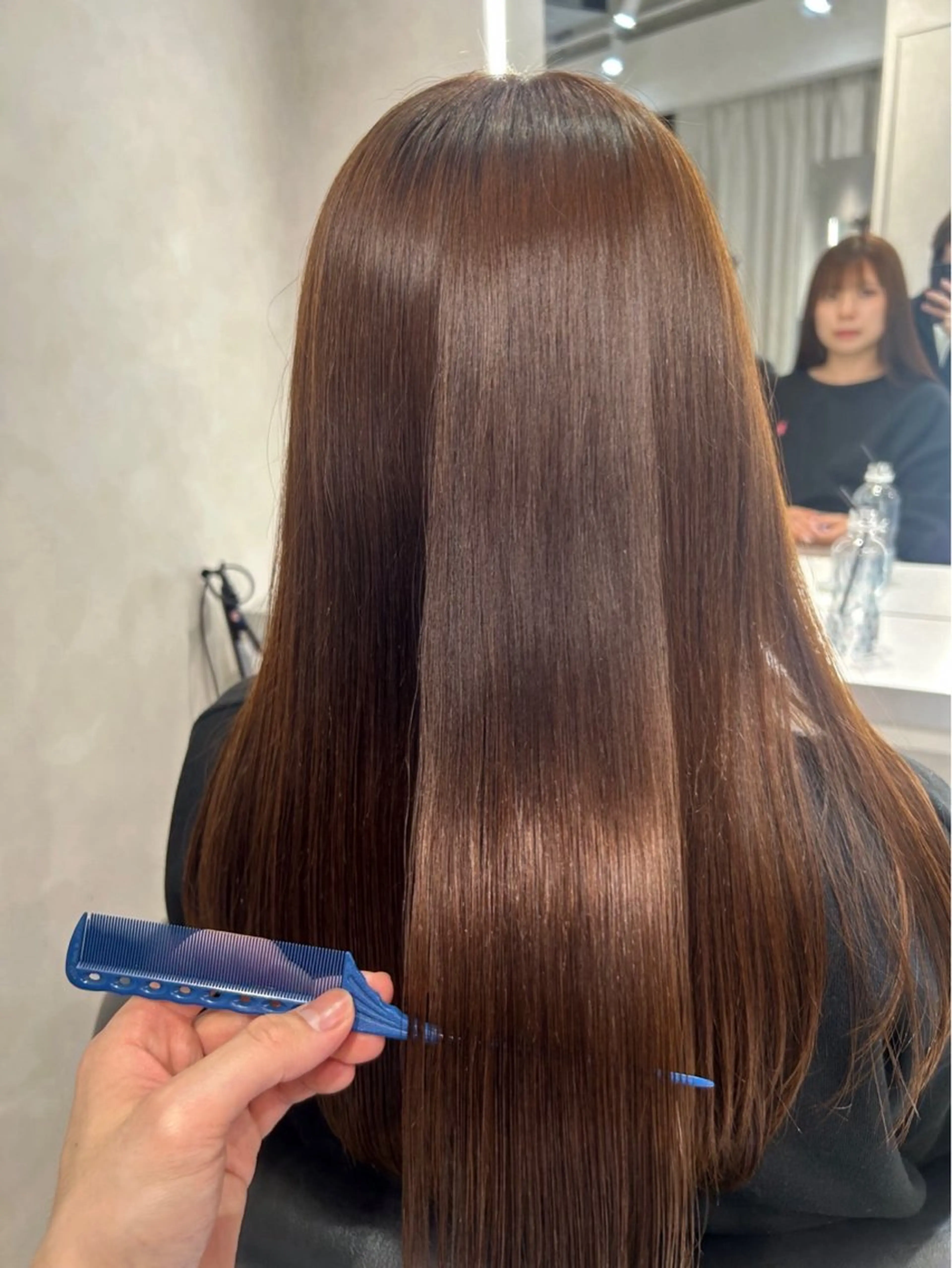ロング 縮毛矯正 トリートメント 縮毛矯正 内間 光輝のヘアスタイル