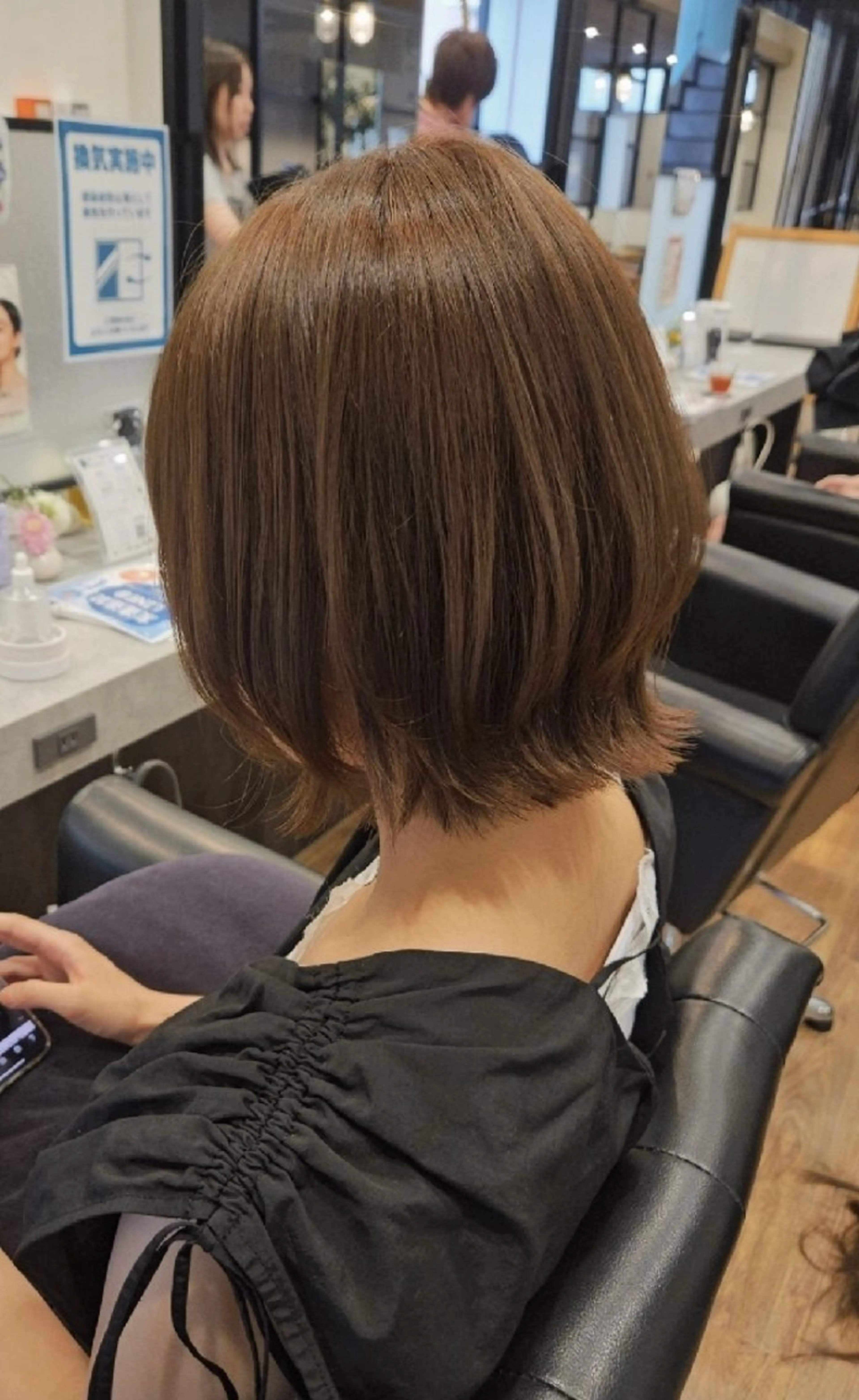 ミディアム カラー カット ヘアカラー トリートメント 関口 友菜のヘアスタイル