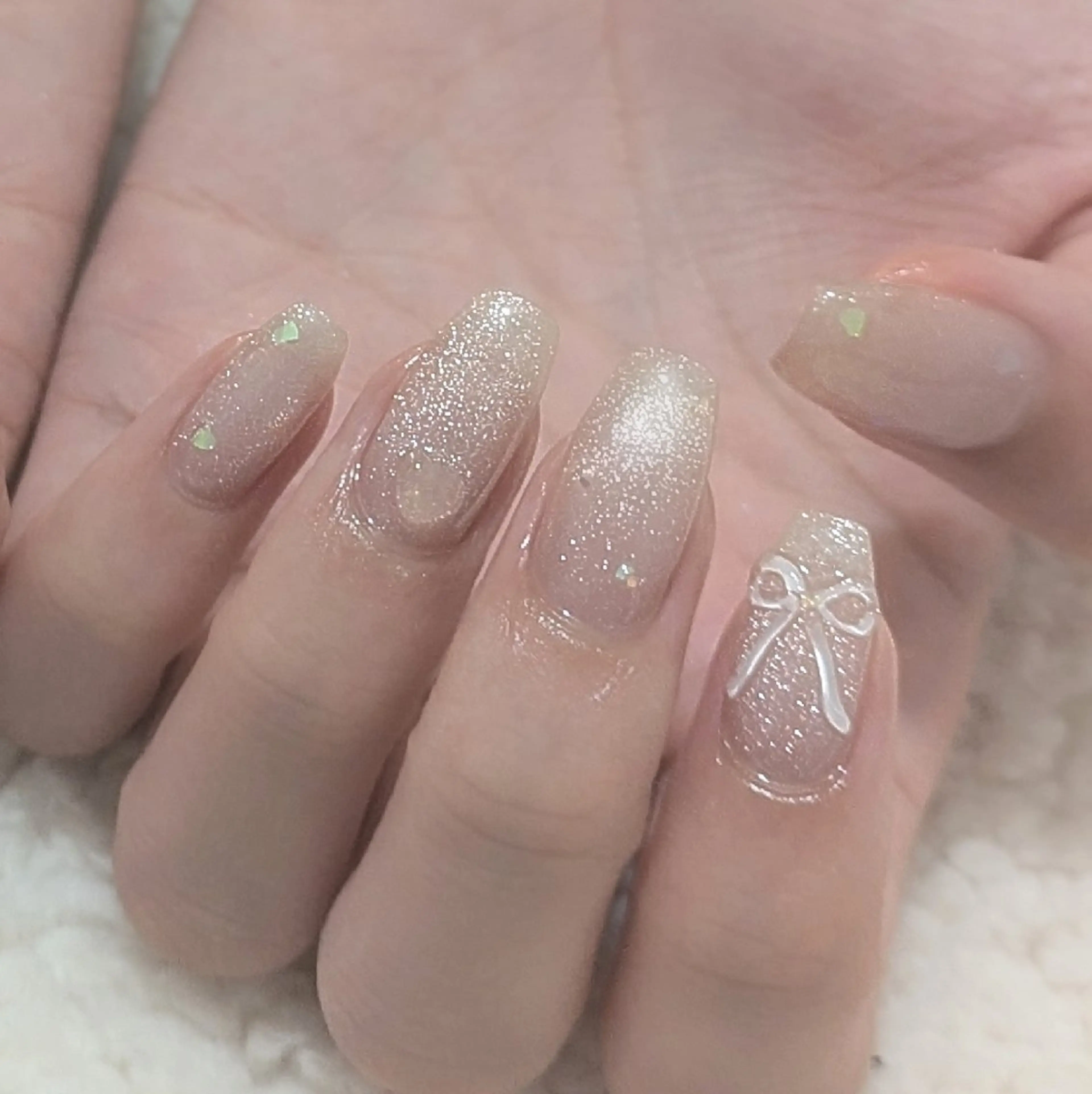ネイル ぷっくりネイル リボン Beauty Salon VIBLISS 福岡店所属・VIBLISS福岡店 yurichanのネイルデザイン