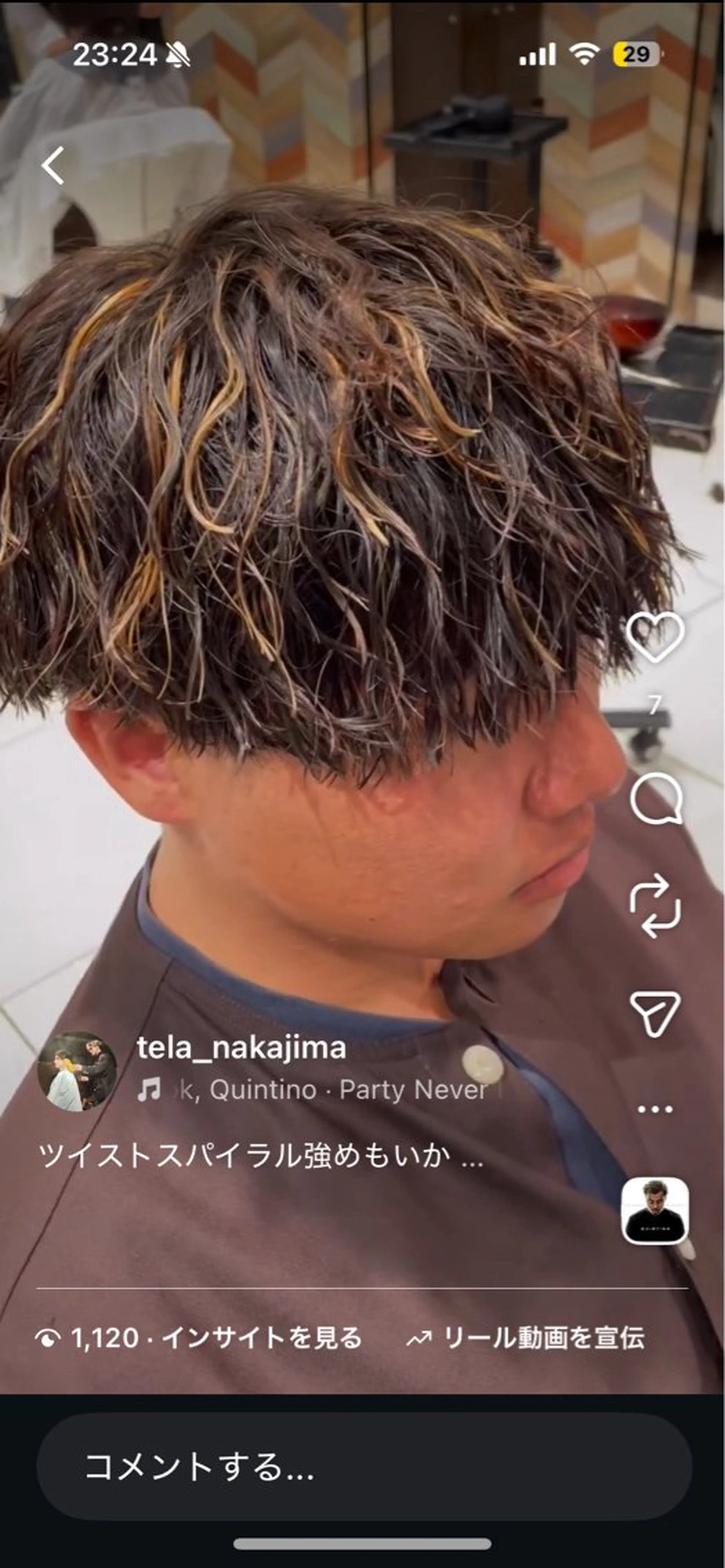 ショート 中島 稔/稲毛メンズパーマのヘアスタイル