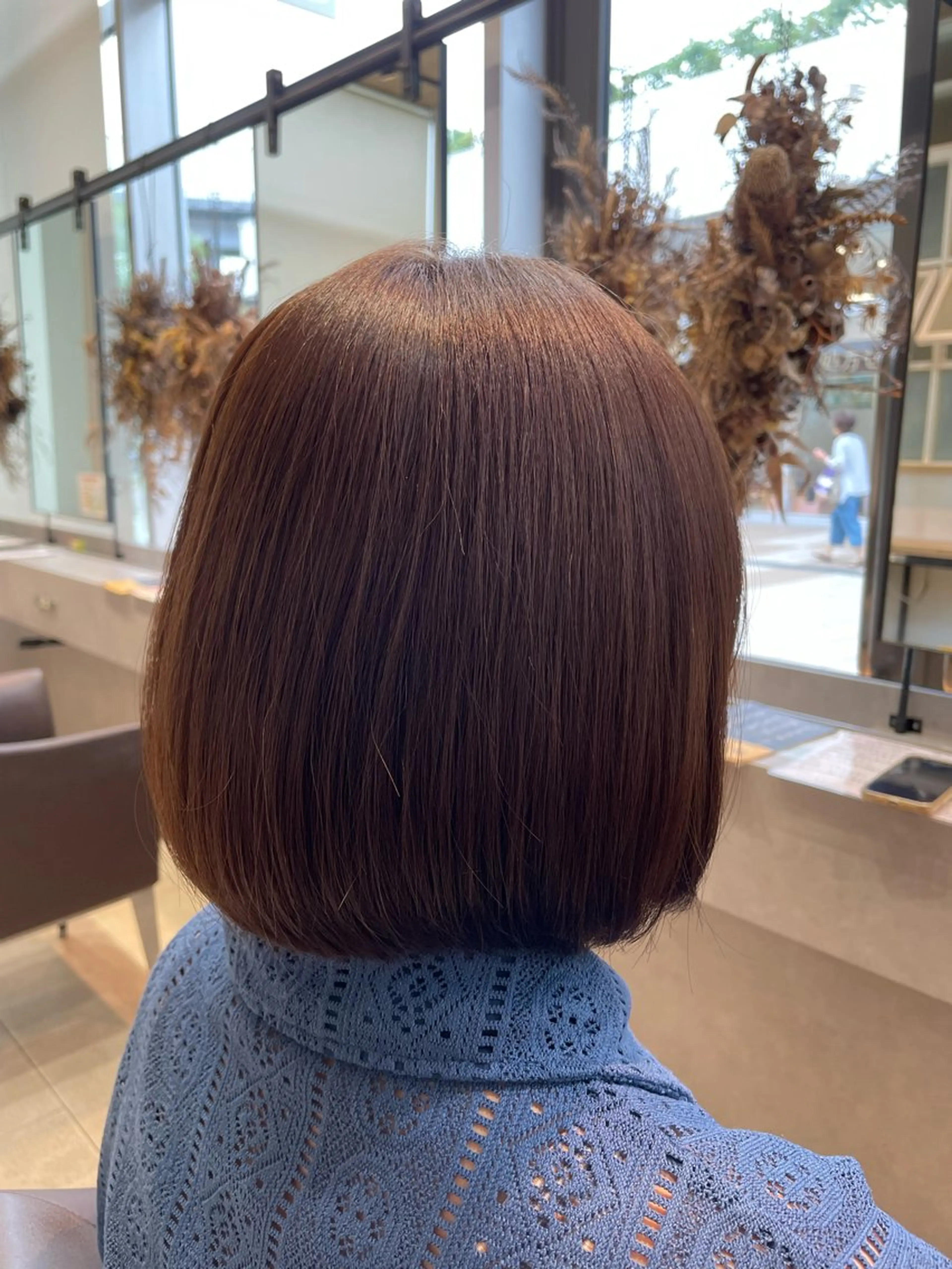 ミディアム カラー 原 萌香のヘアスタイル