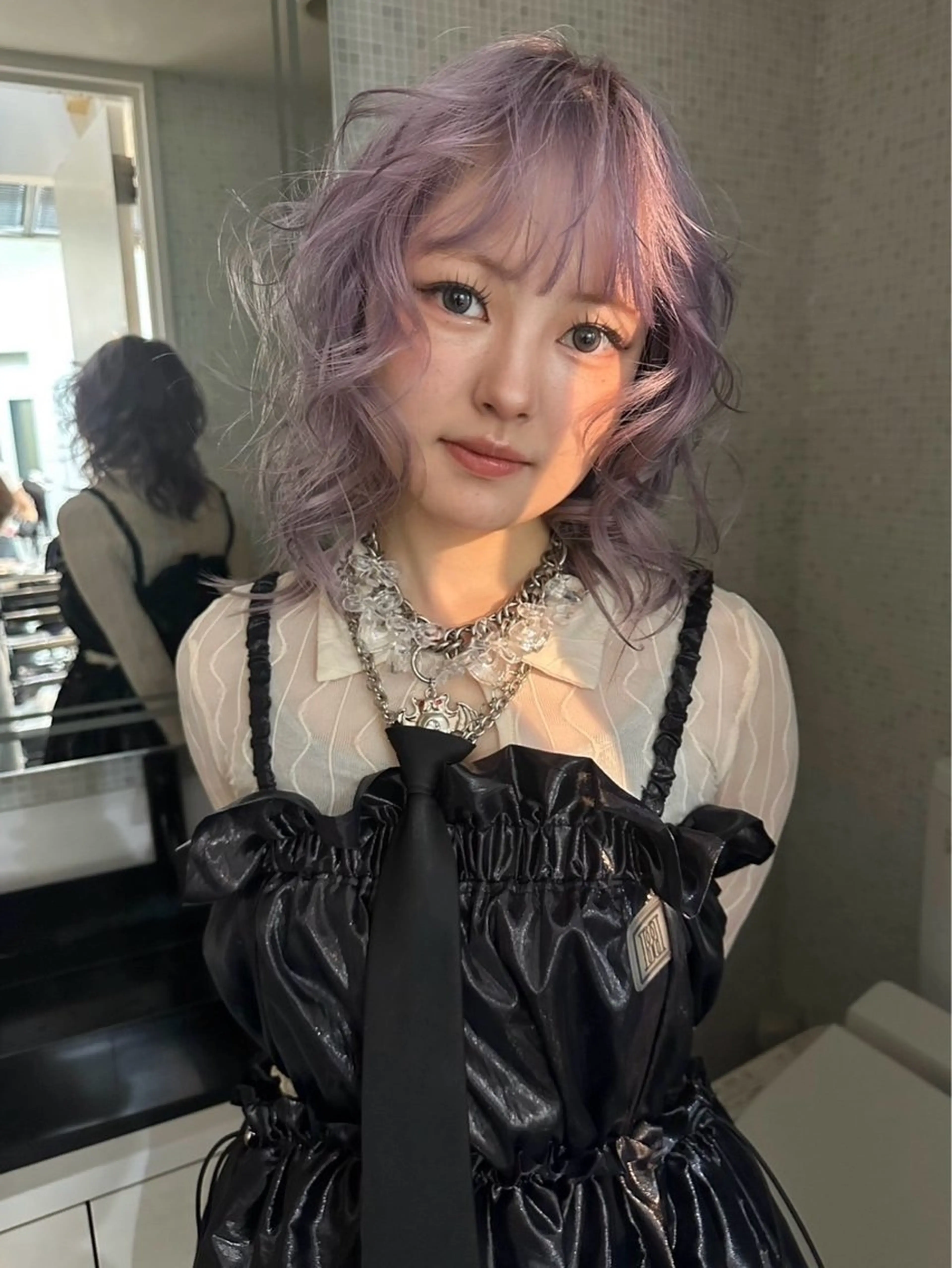 セミロング カラー ヘアアレンジ ヘアカラー トリートメント ヘアセット MIYU/ニュアンス /艶カラーのヘアスタイル