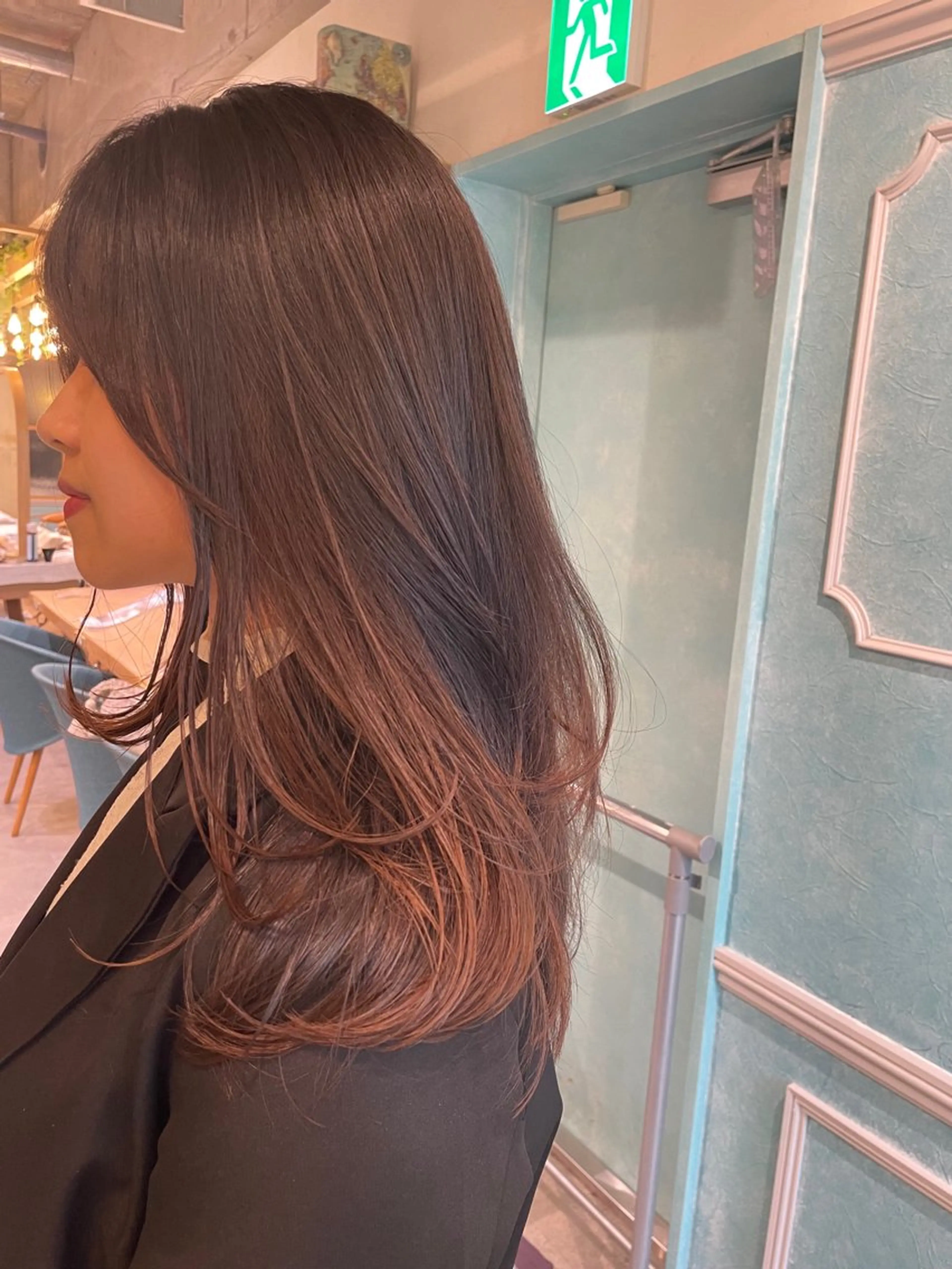 セミロング 韓国風ヘア レイヤーカット AUBEHAIRnoa熊谷店所属・中島紫乃  レイヤー 🇰🇷🌈のヘアスタイル