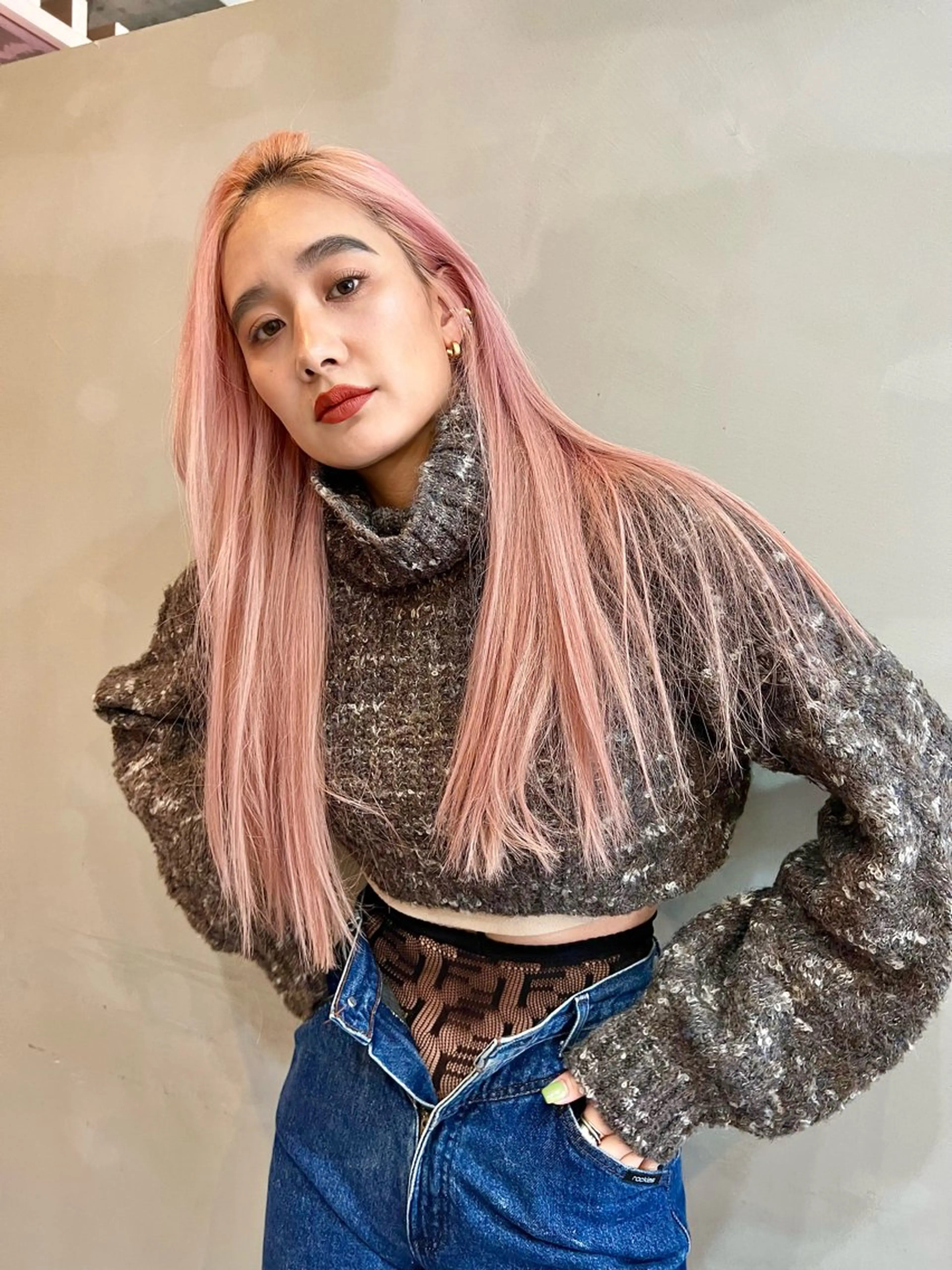 ロング ロング ヘアカラー トリートメント ハイトーンカラー🍑 maanaのヘアスタイル