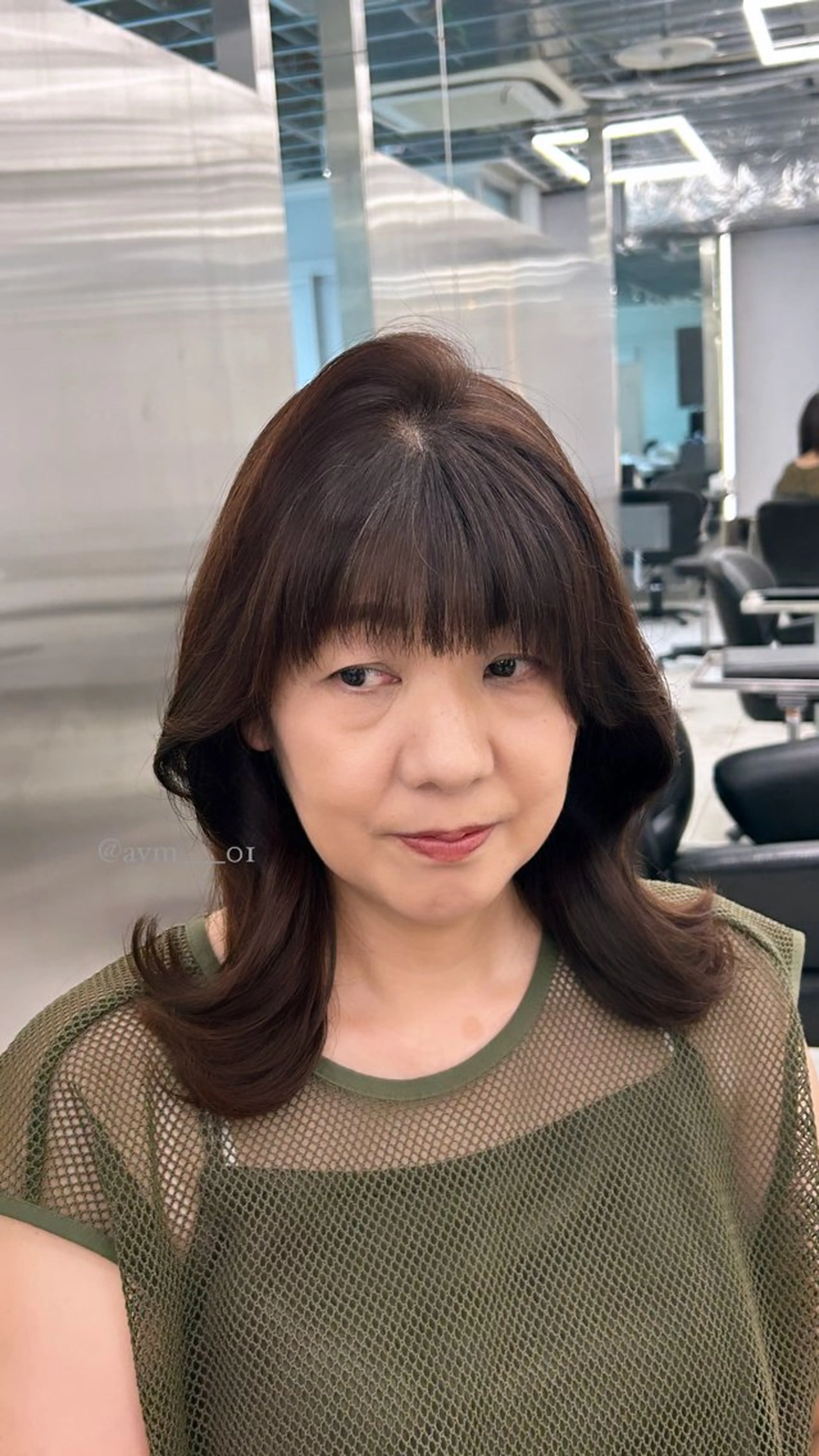 ミディアム 韓国ヘア AYUMIのヘアスタイル
