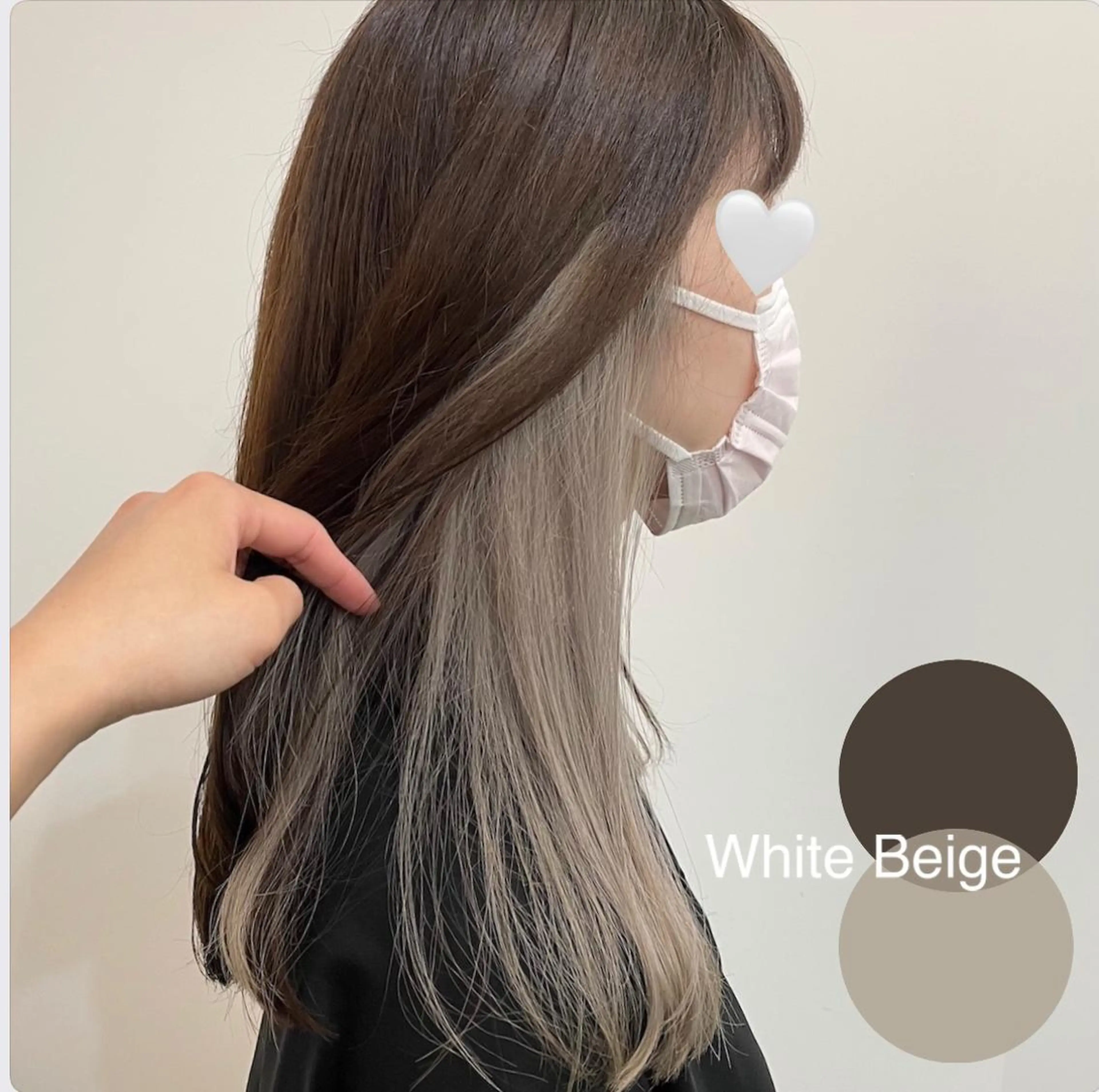 セミロング カラー ブリーチ eyelash イシワタリ🦢のマツエク・マツパデザイン