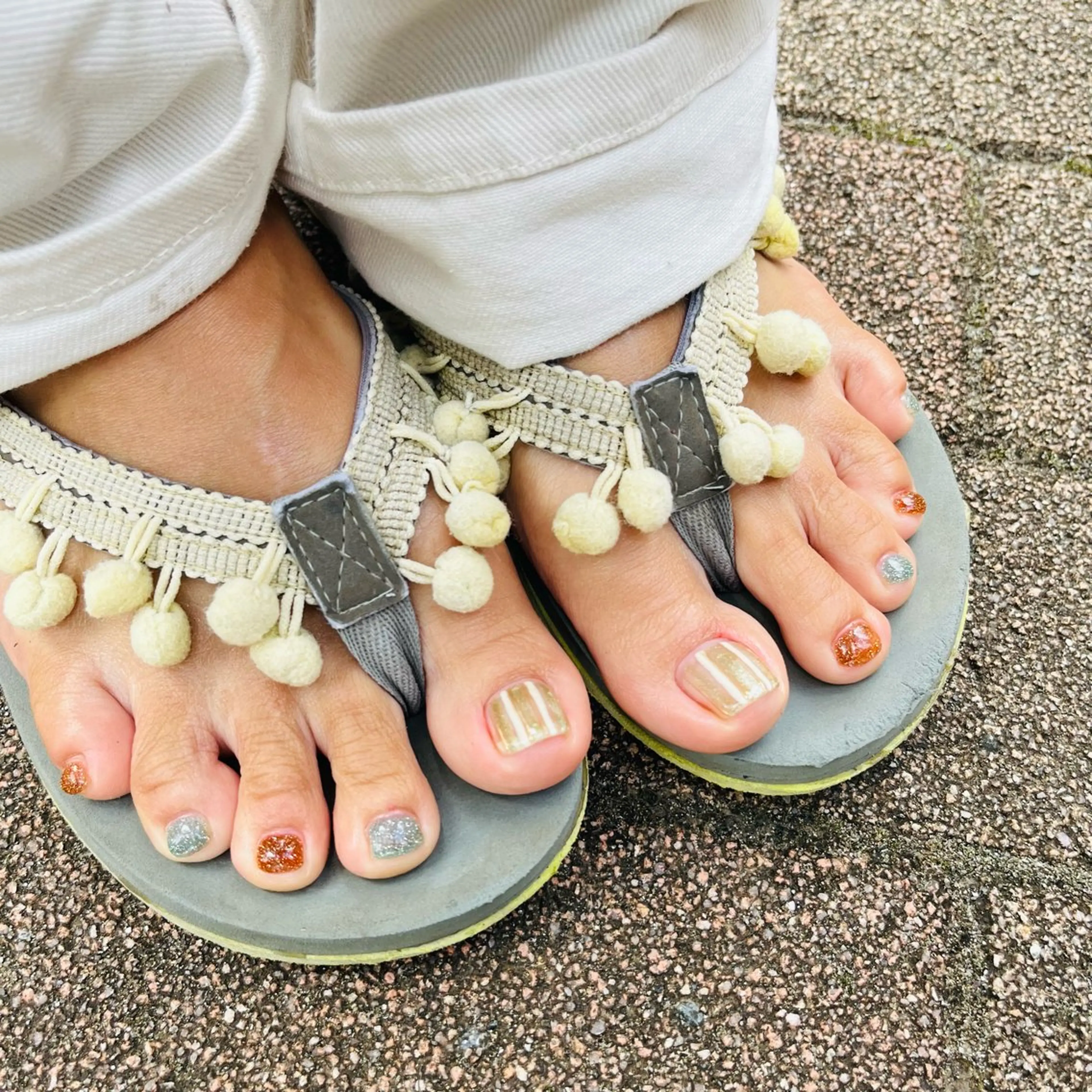 ネイル フラッシュネイル フットネイル Briwa✨nail 💅enoi ❤︎のネイルデザイン