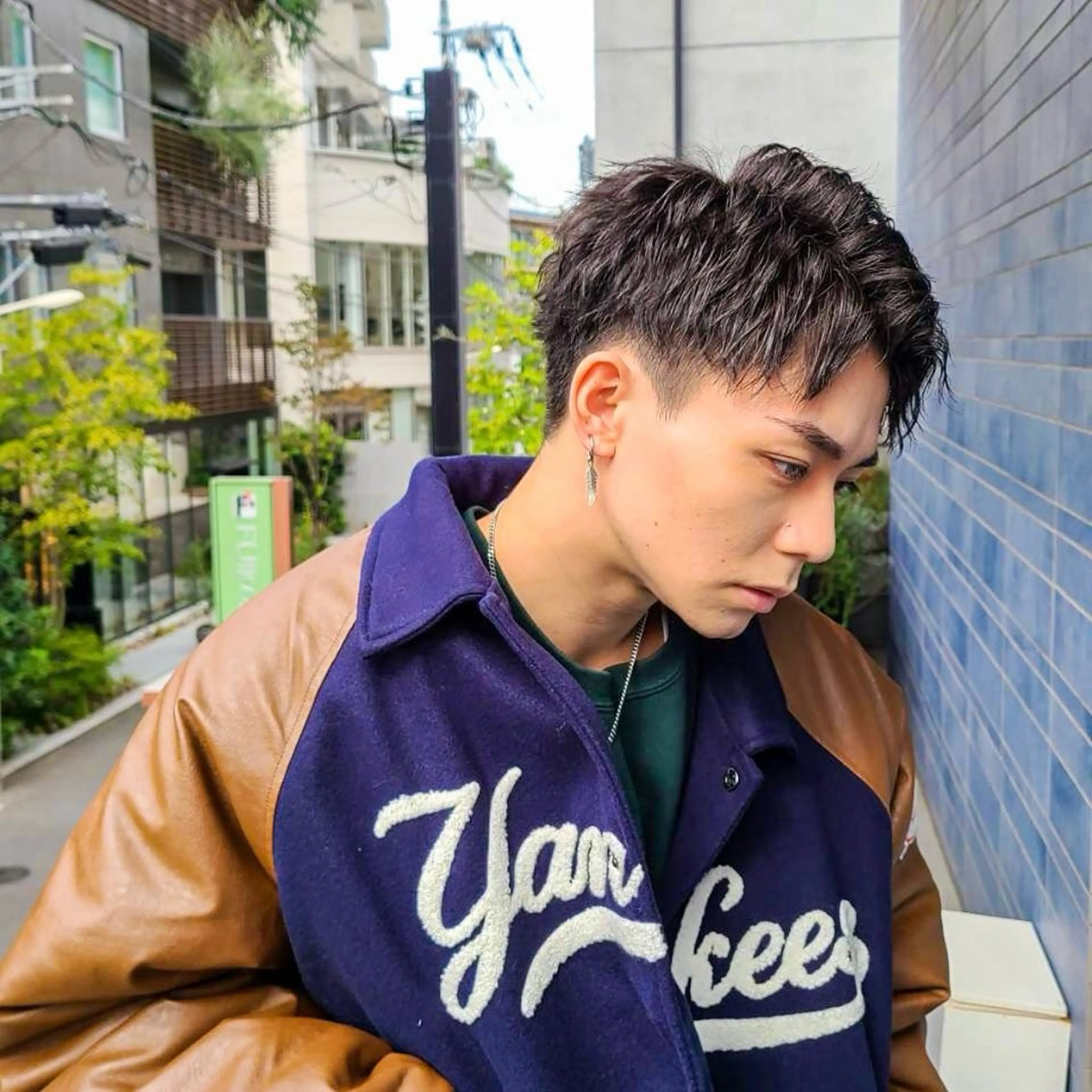 ショート カラー パーマ メンズ カット トリートメント シースルーマッシュ/ メンズ/KYOHEIのヘアスタイル