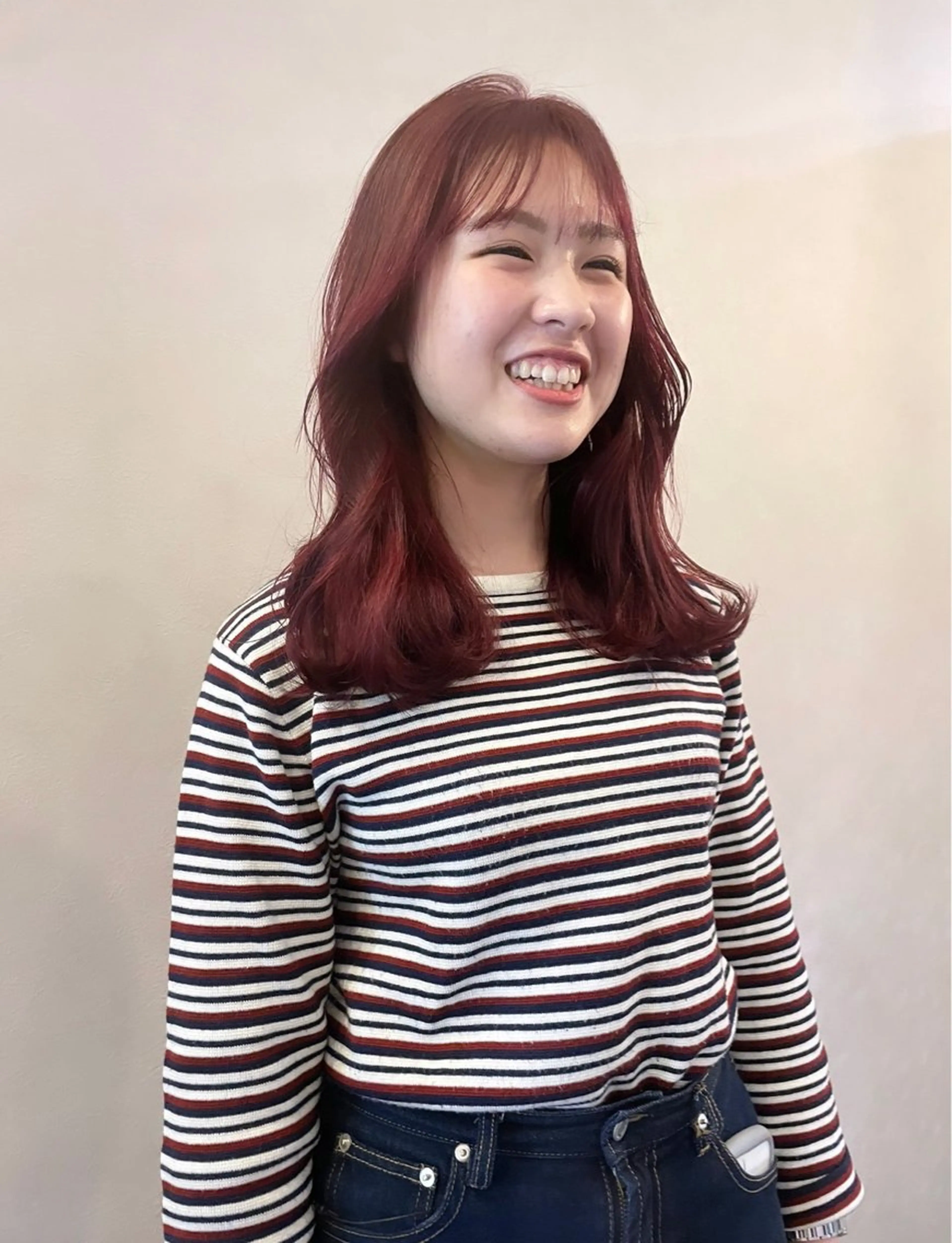 ミディアム カラー ブリーチ ブリーチなしカラー ヘアカラー トリートメント Peg.hair所属・柔らかhair🤍 Rinaのヘアスタイル