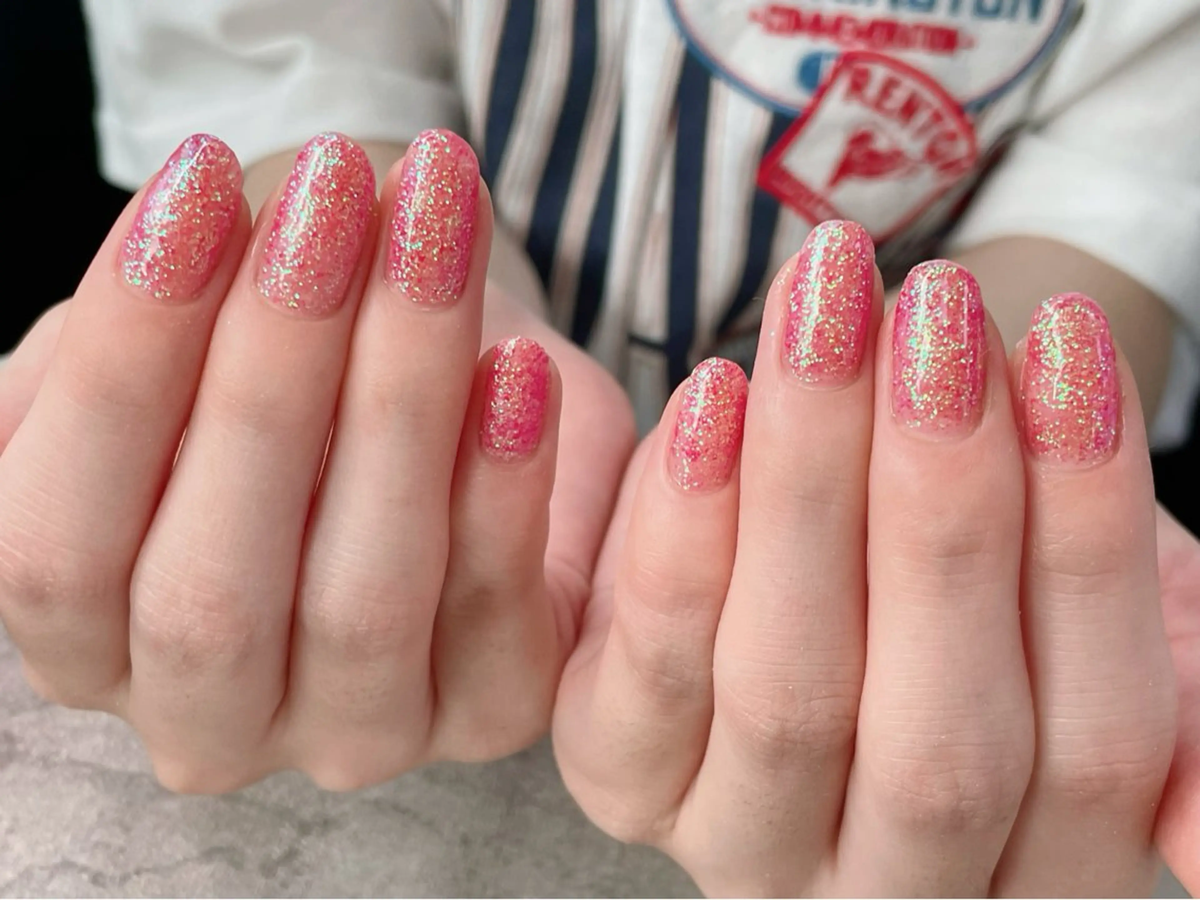 ネイル キラキラネイル ワンカラーネイル clear yayoiのネイルデザイン