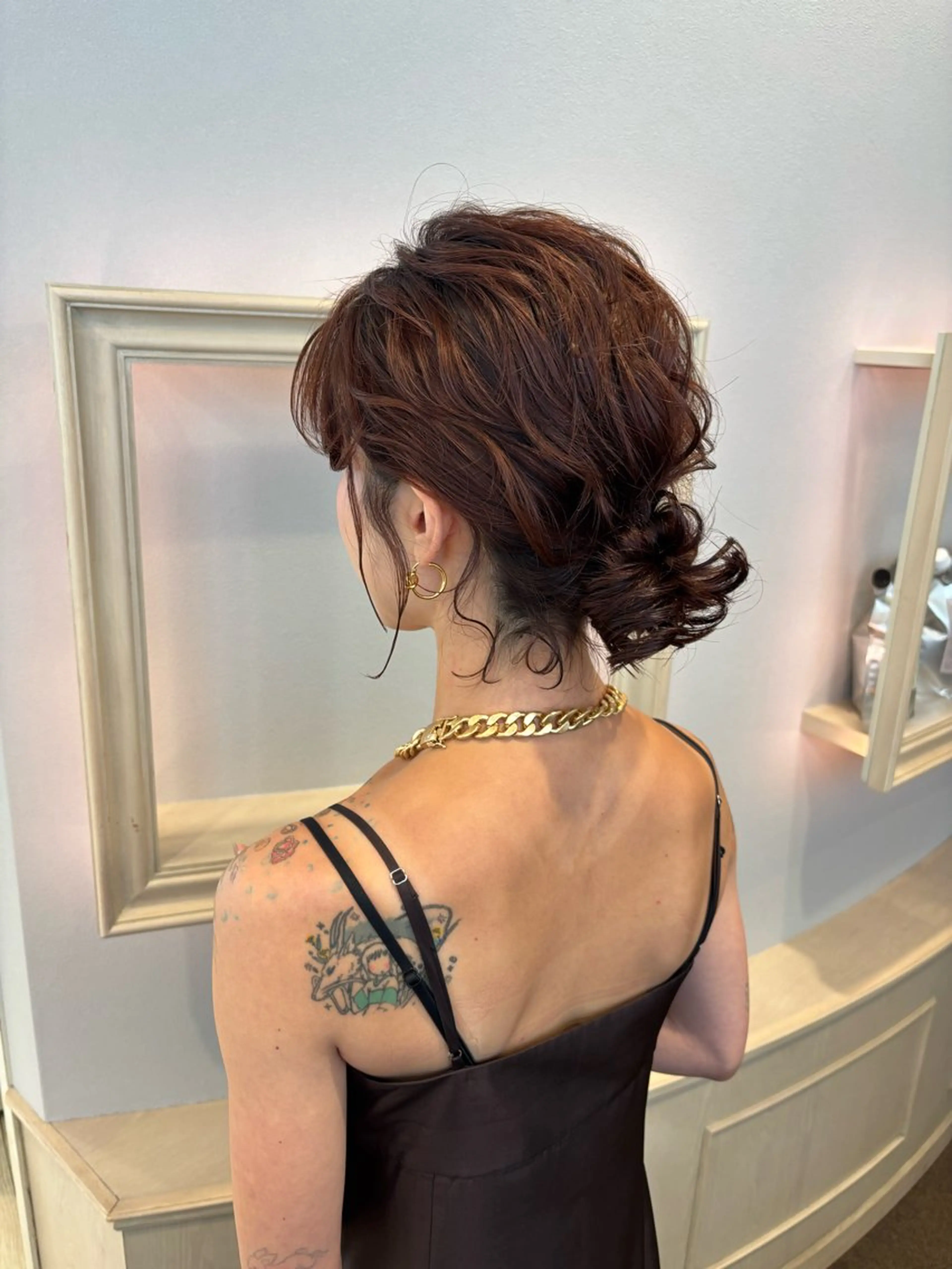 ヘアアレンジ 結婚式・ブライダル ボブ ヘアセット サソウ ユリエ🥥のヘアスタイル