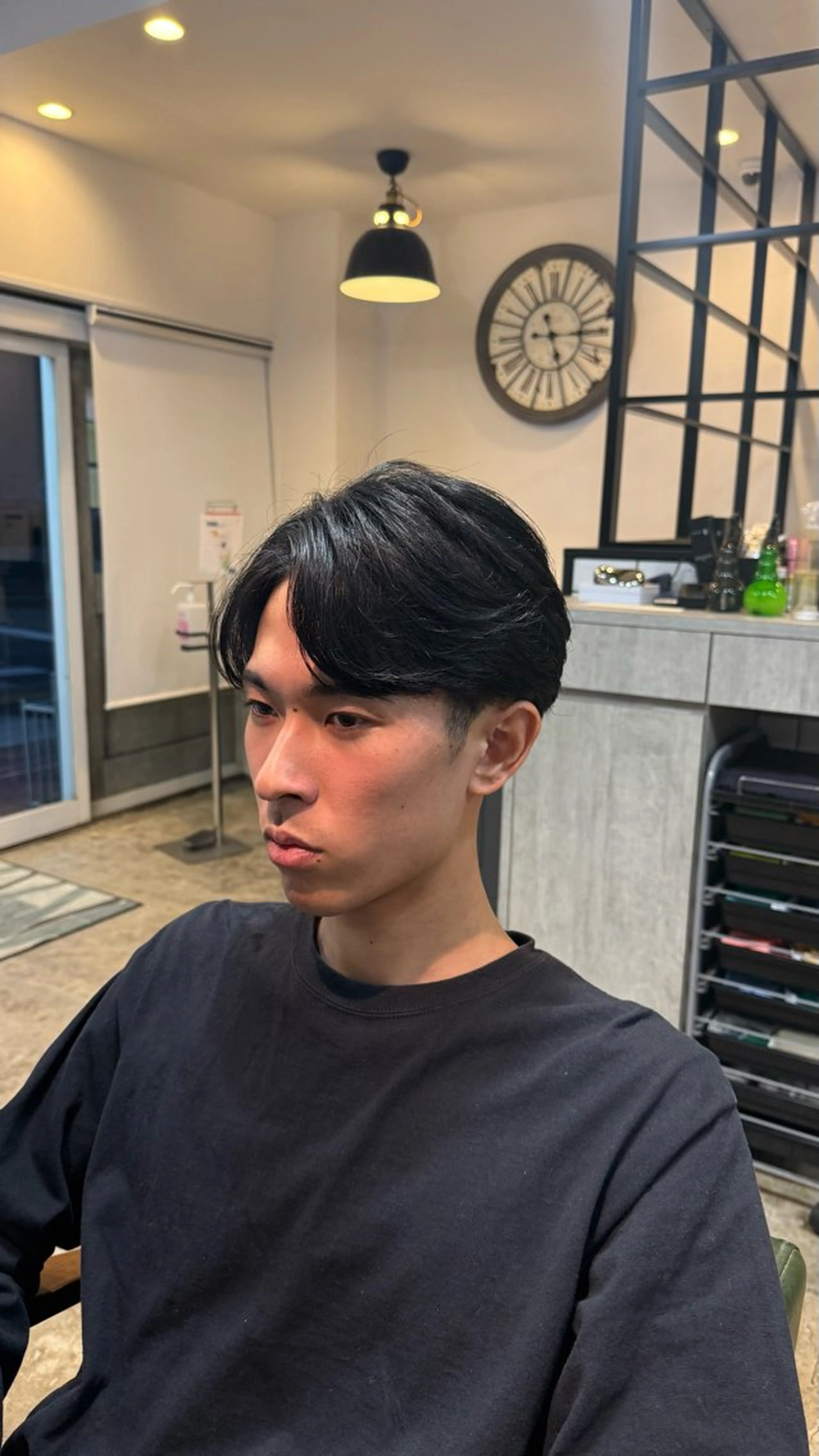 ショート メンズ センターパート SOLEIL 白井 ／メンズ専門のヘアスタイル