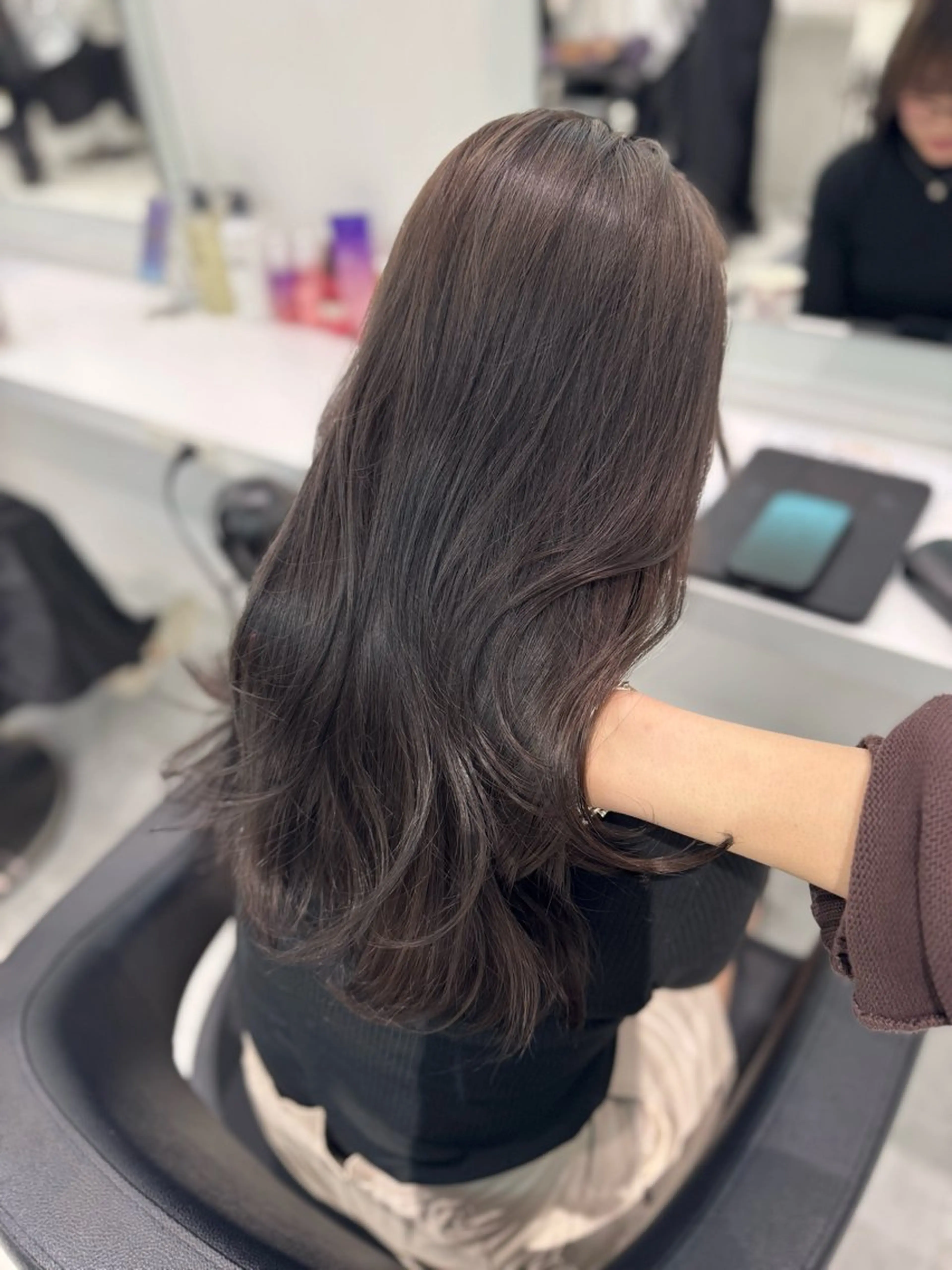 ロング カラー カット ヘアカラー 海外風ブリーチなし 🫒Rion🫒🩶のヘアスタイル
