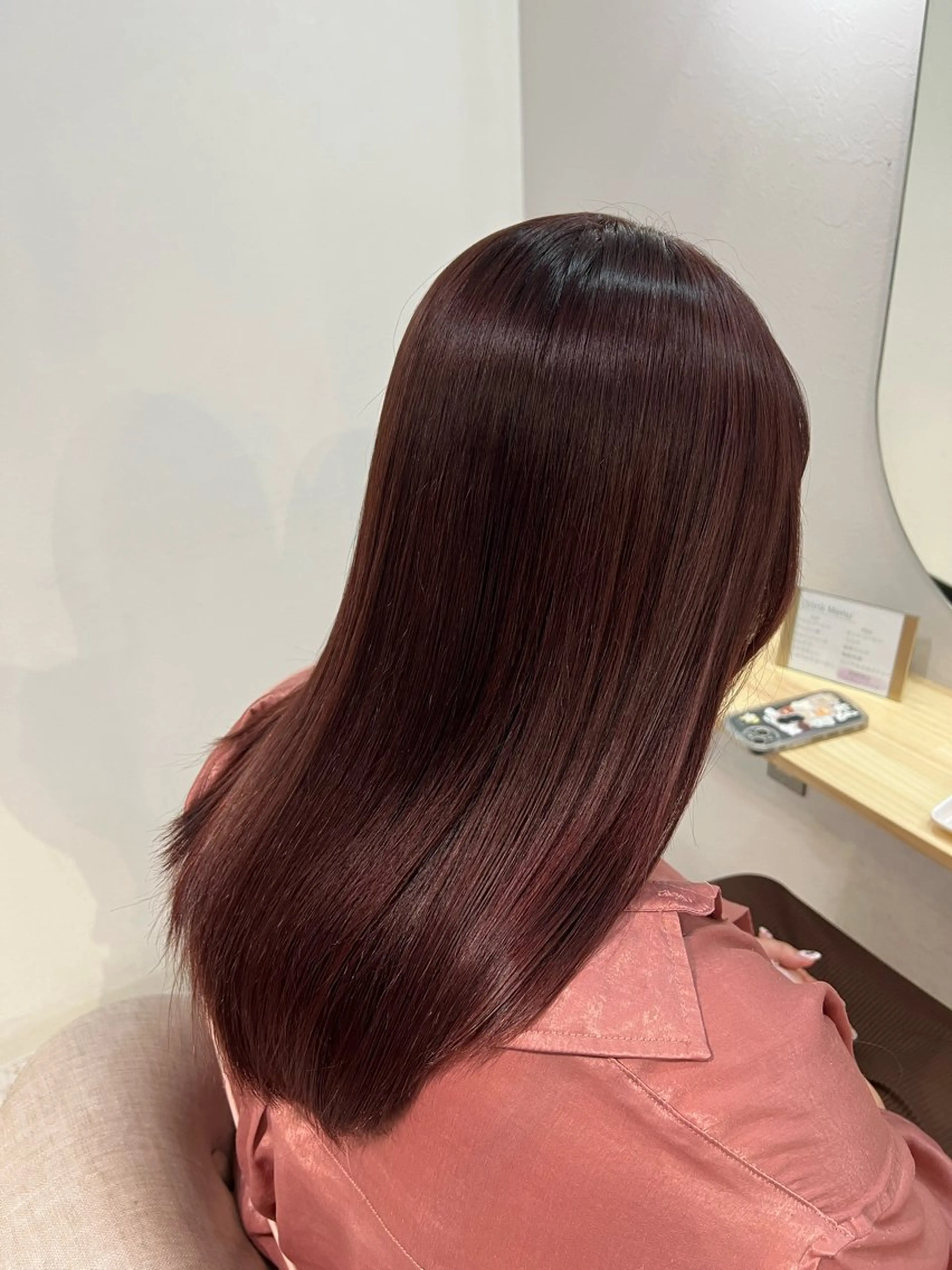 🍑《抜け感のあるツヤカラー》透明感カラー×3stepトリートメントの写真