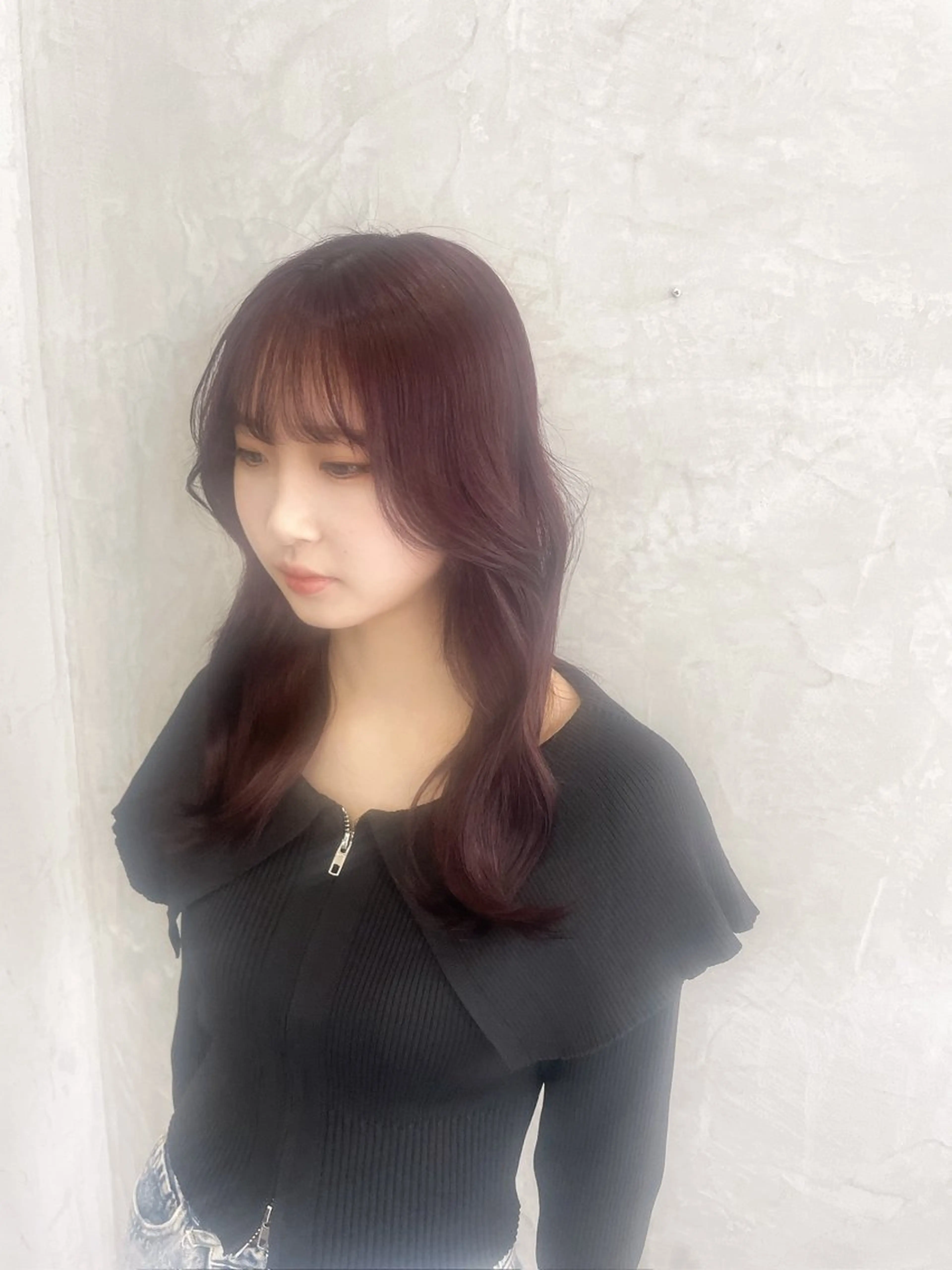 ロング パープルカラー MaisonHALU さくらのヘアスタイル