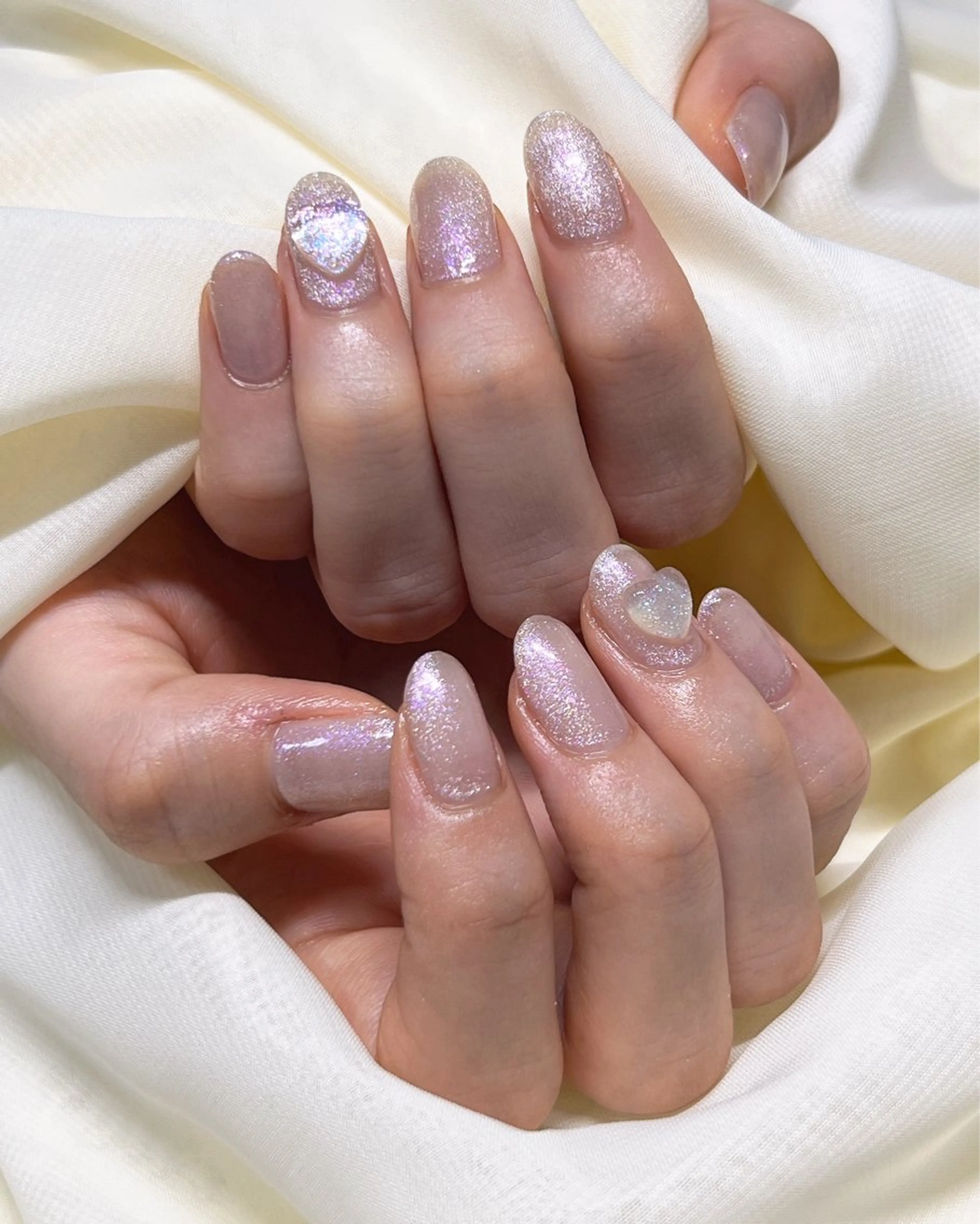 ネイル クリアネイル ハート シンプルネイル nail salon MUAのネイルデザイン
