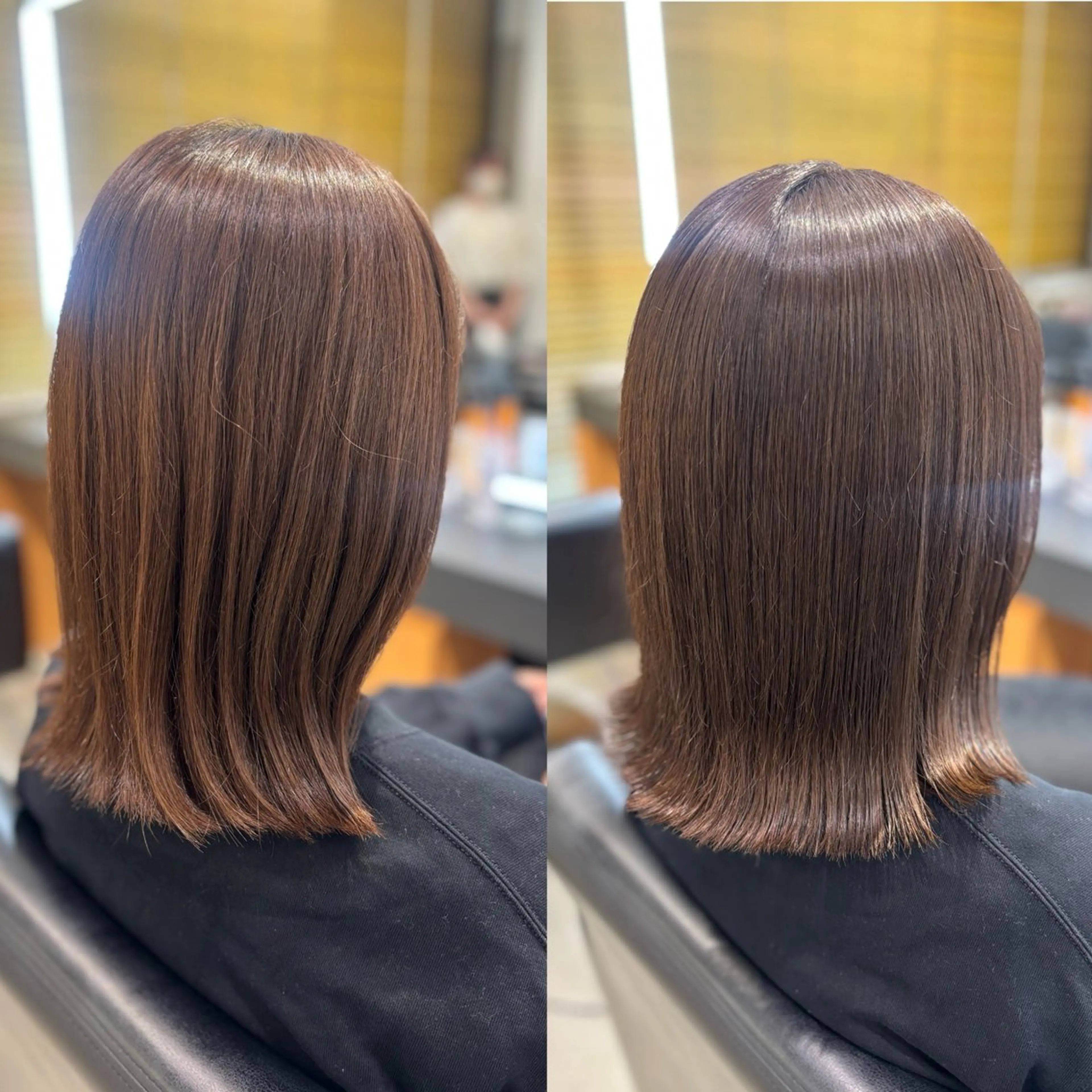 ミディアム カット ヘアカラー トリートメント RABU（ému） 伏見/髪質改善のヘアスタイル
