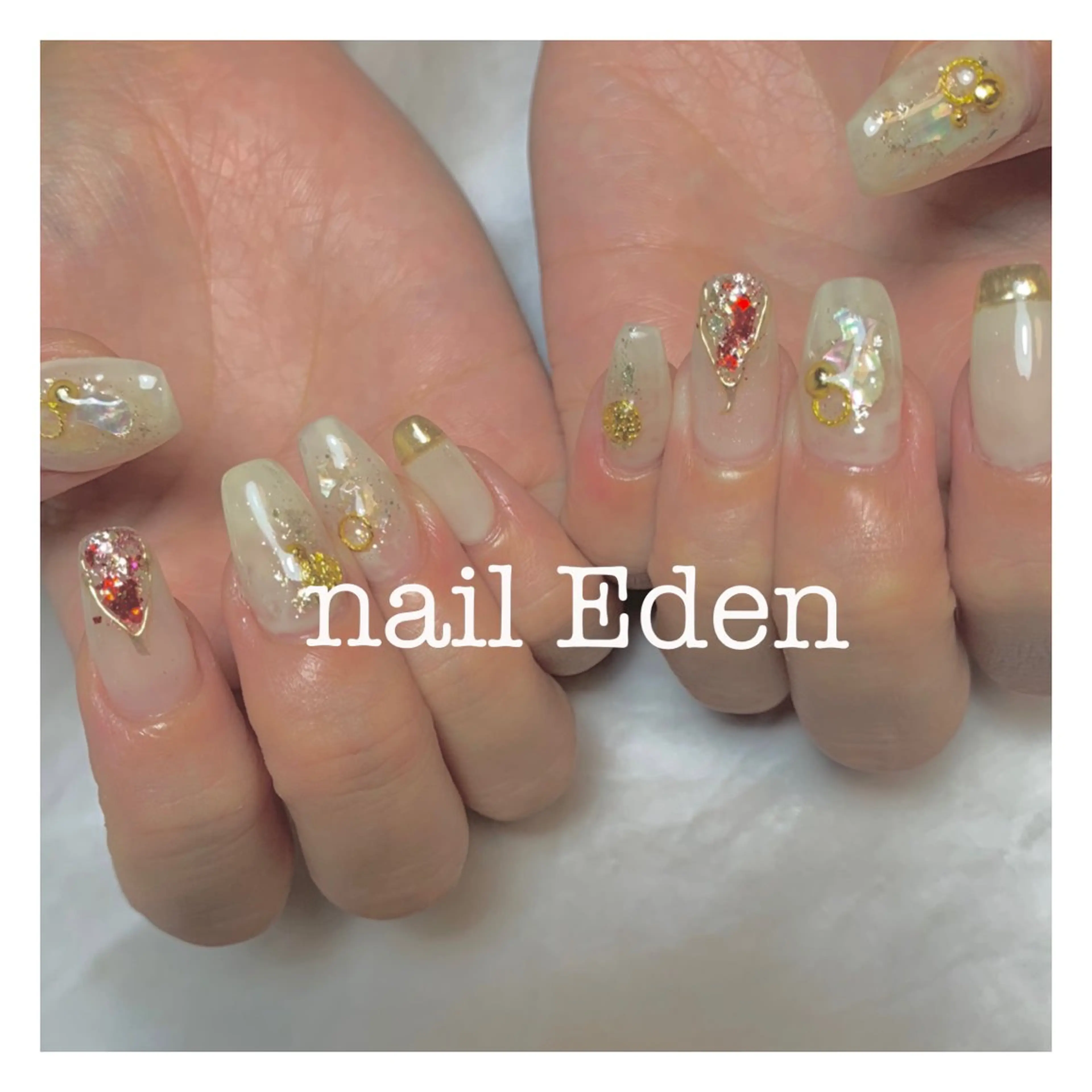ネイル 持ち込み ハンドネイル ハンドケア Eden　private nail saron所属・Eden ♾️のネイルデザイン