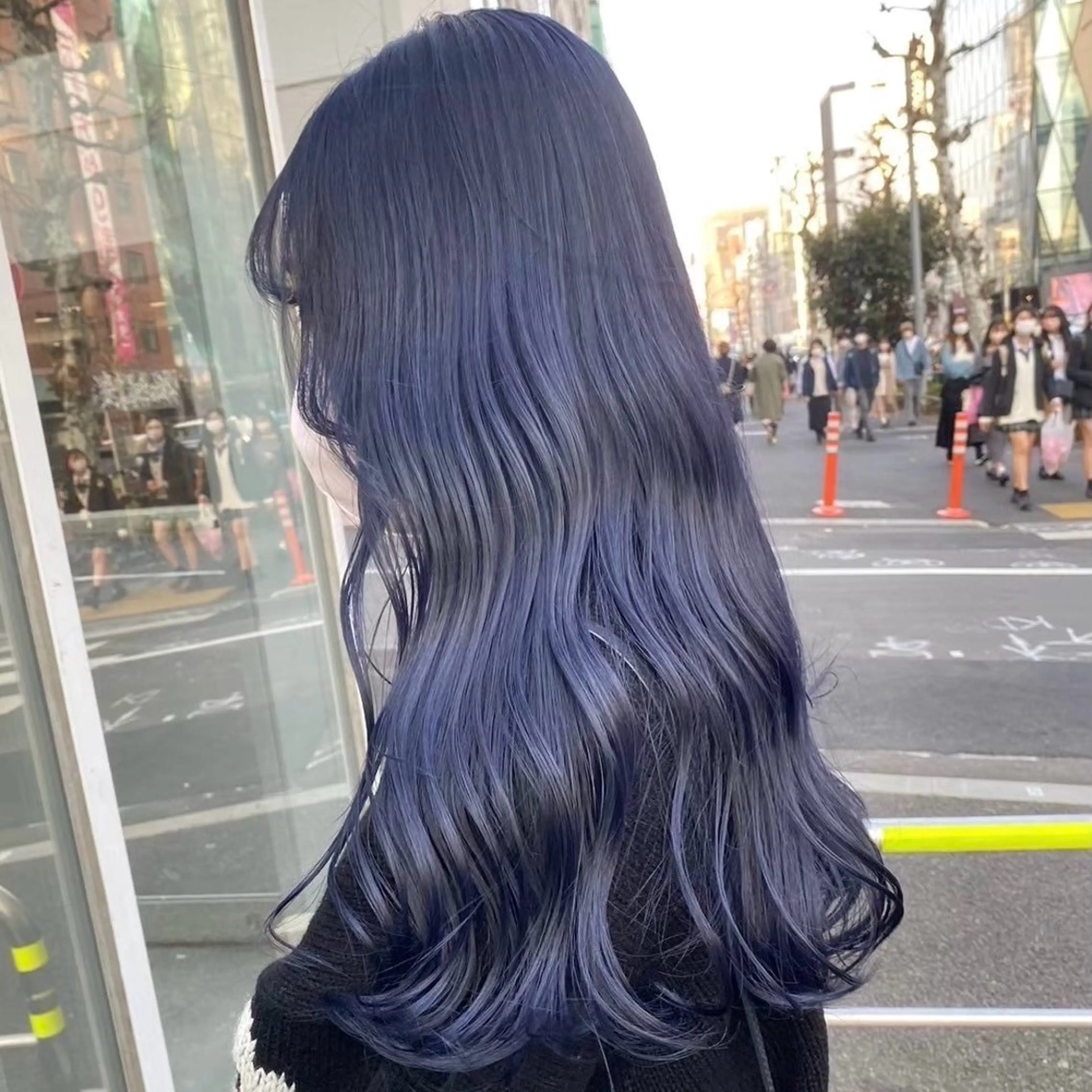 ロング カラー カット ヘアカラー トリートメント 韓国っぽ♡寒色/暗髪 🫧MOEKA🦋のヘアスタイル