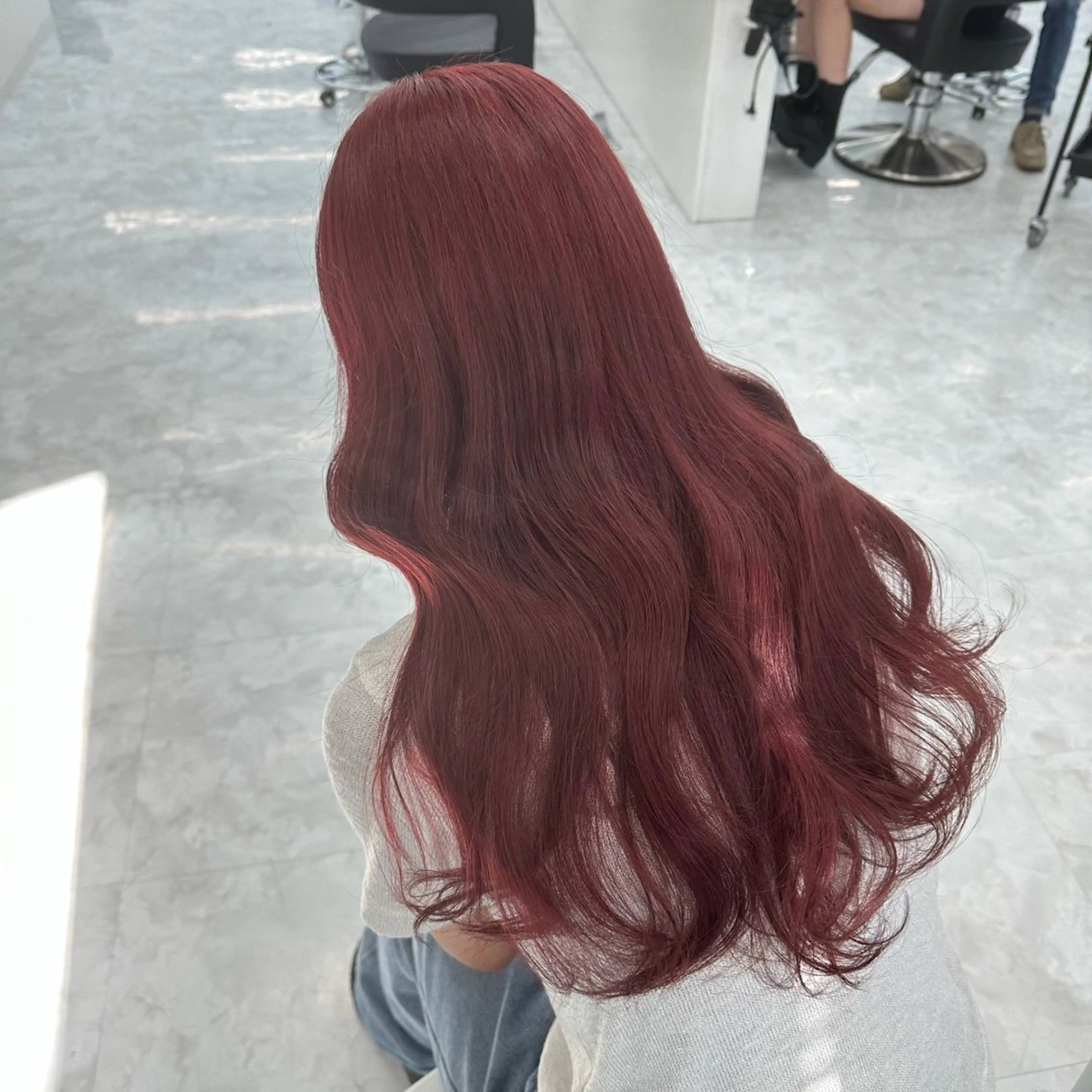ロング カラー ケアブリーチ 韓国レイヤーKYONのヘアスタイル