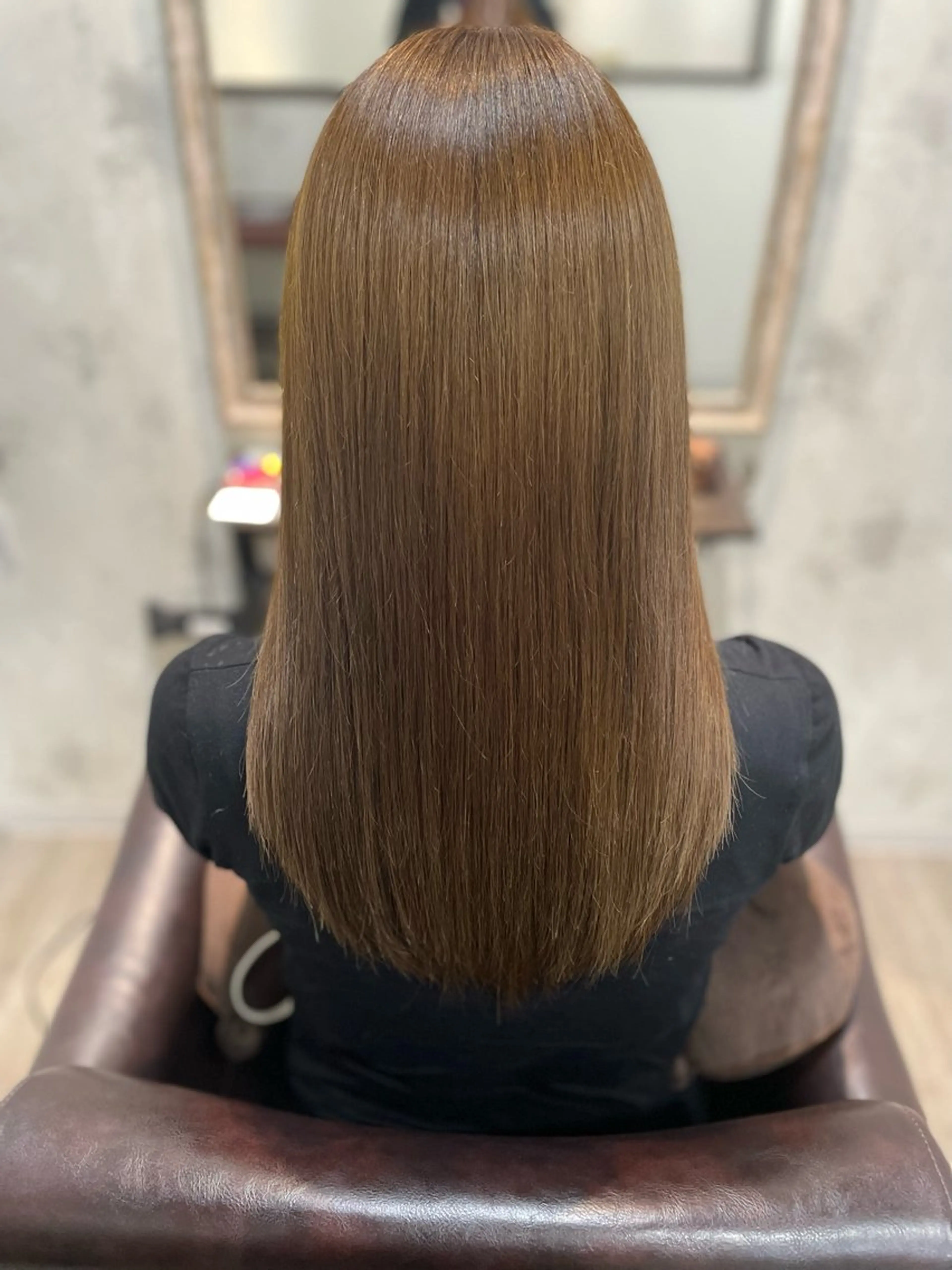 ロング ヘアカラー トリートメント アンナ 髪質改善/縮毛矯正のヘアスタイル