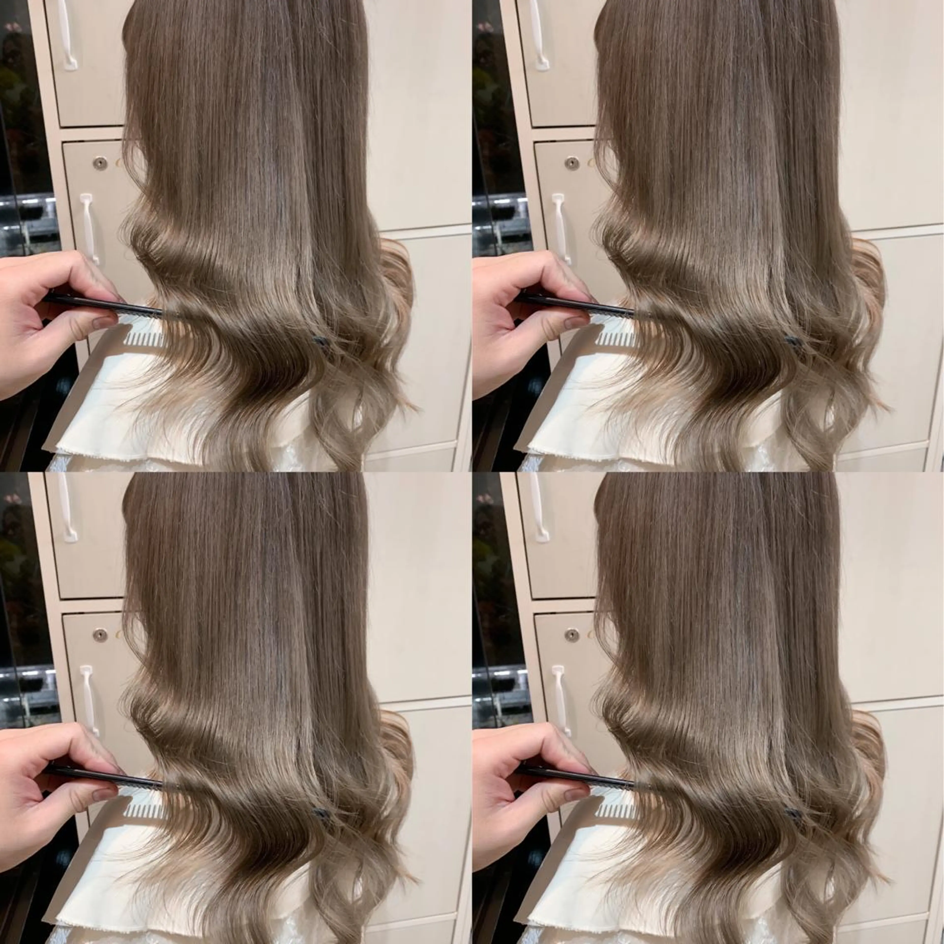 カラー デザインカラー グレージュ ハイトーンカラー 透明感カラーが 得意です！NAOKIのヘアスタイル