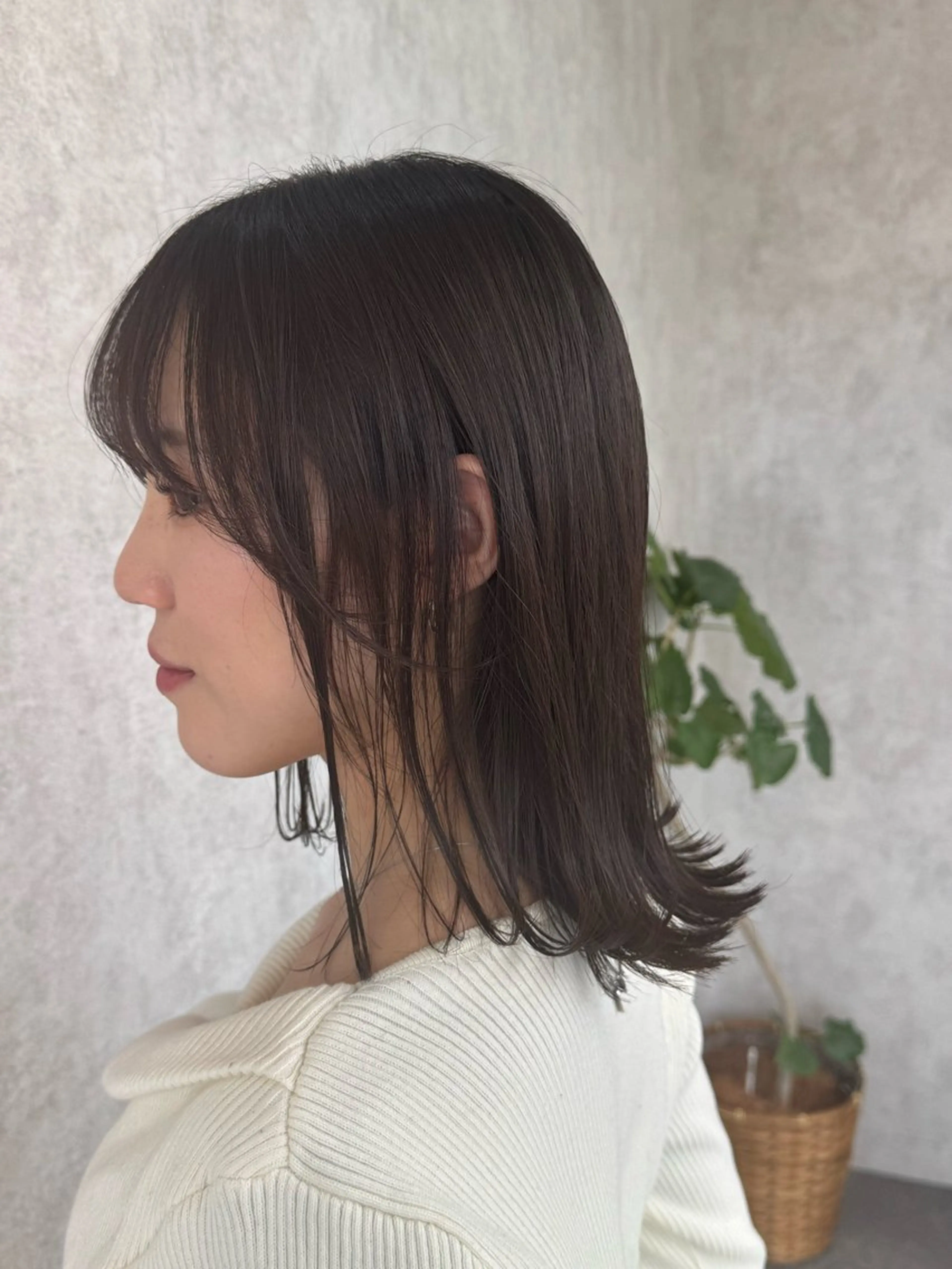 ミディアム カラー カット ヘアカラー トリートメント ボブ/韓国ボブ/山﨑 龍海のヘアスタイル