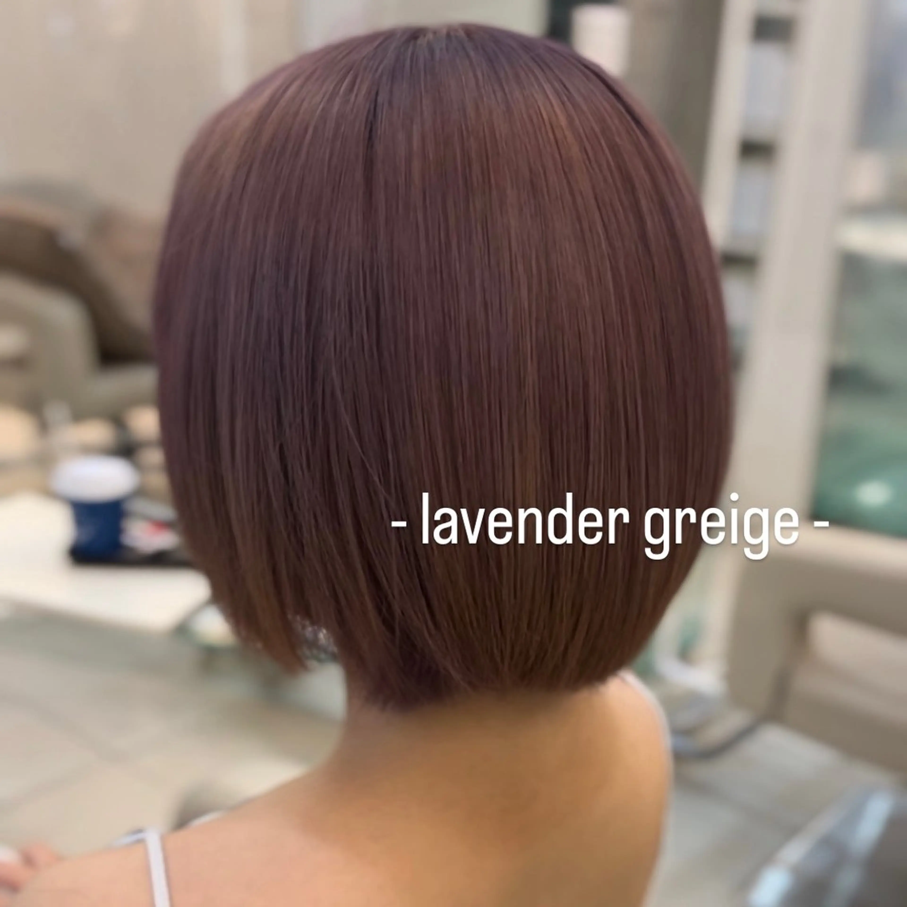 ショート カラー ベージュカラー ラベンダーカラー ラベンダーベージュ ヘアカラー 似合わせカット暖色 カラーhiyonaのヘアスタイル