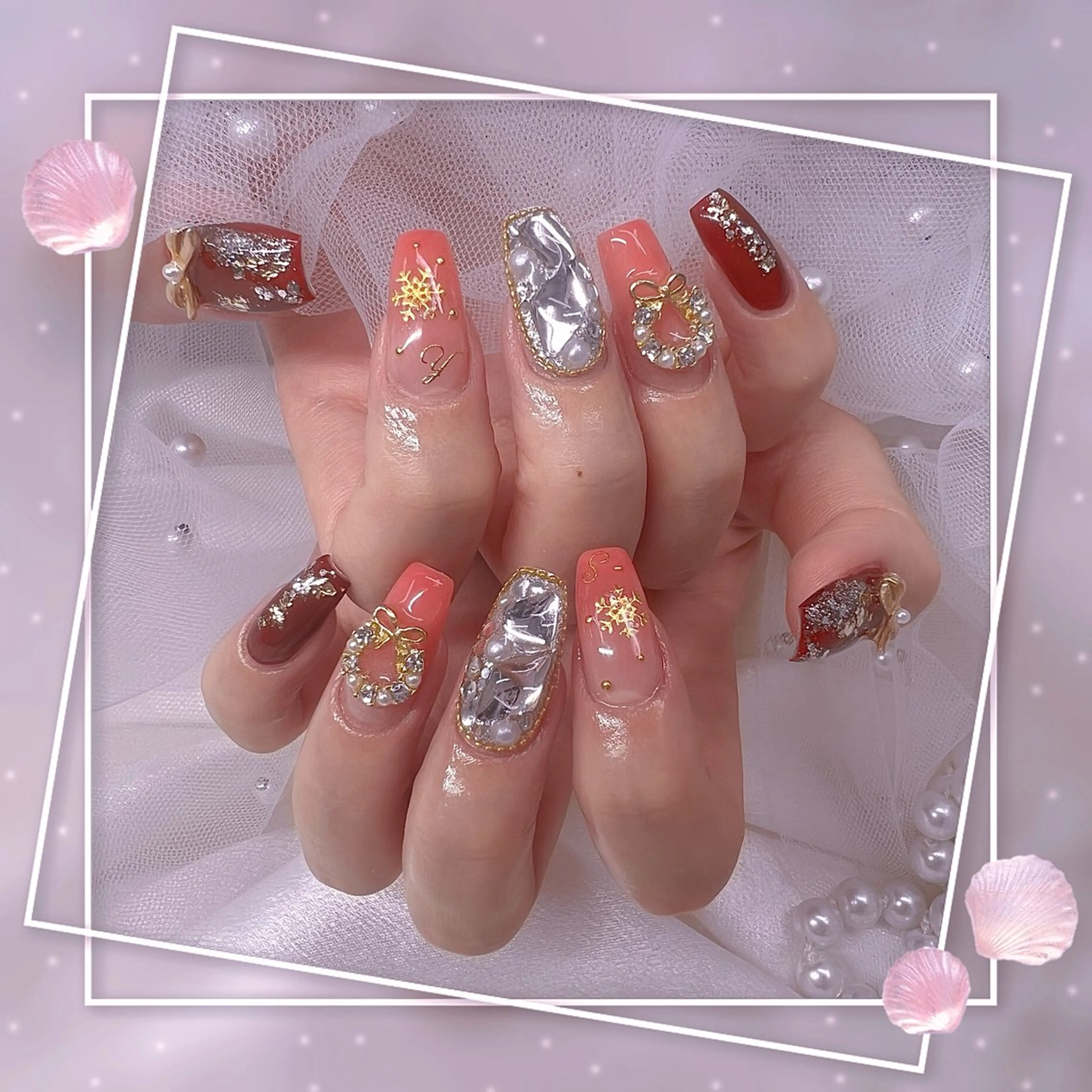 ネイル チークネイル ガーリー グラデーション マグネットネイル ピンク ハンドネイル ハンドケア Chill Nailsalonのネイルデザイン