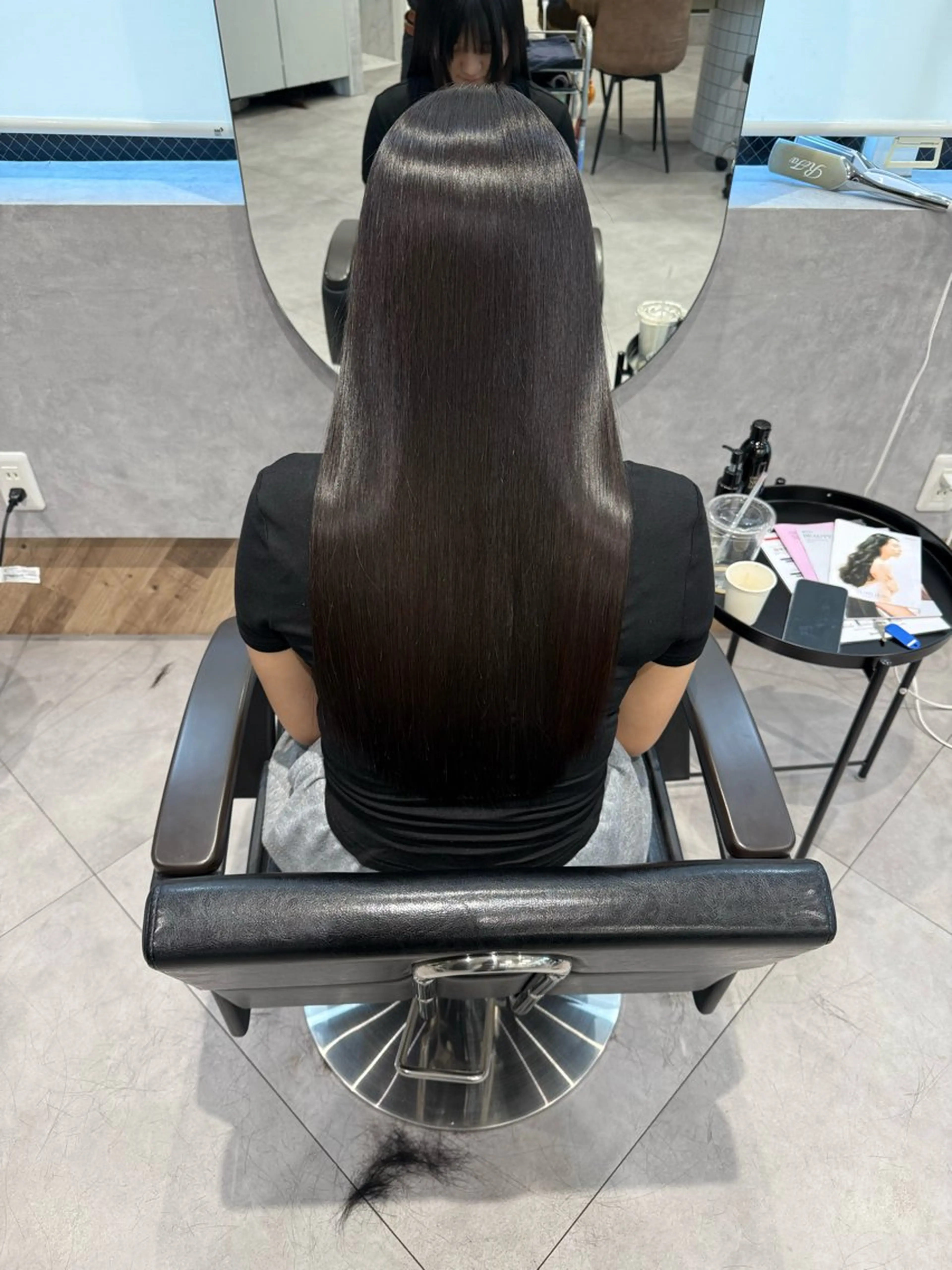 ロング 髪質改善 縮毛矯正 トリートメント ヘアカラー トリートメント 柴田樹/大人可愛い 艶髪カラー/髪質改善のヘアスタイル