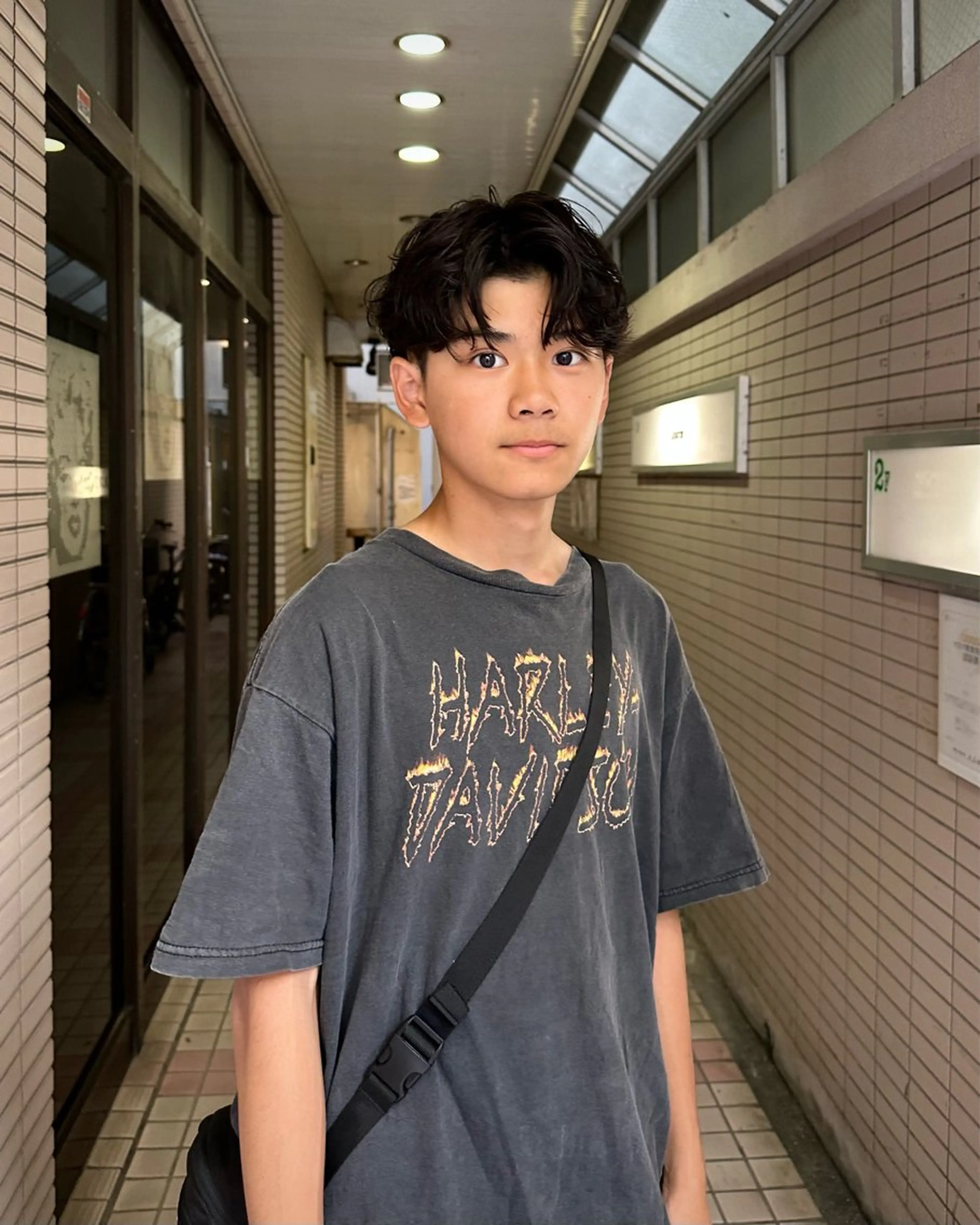 パーマ メンズ メンズパーマ カット パーマ 栢原 達也のヘアスタイル