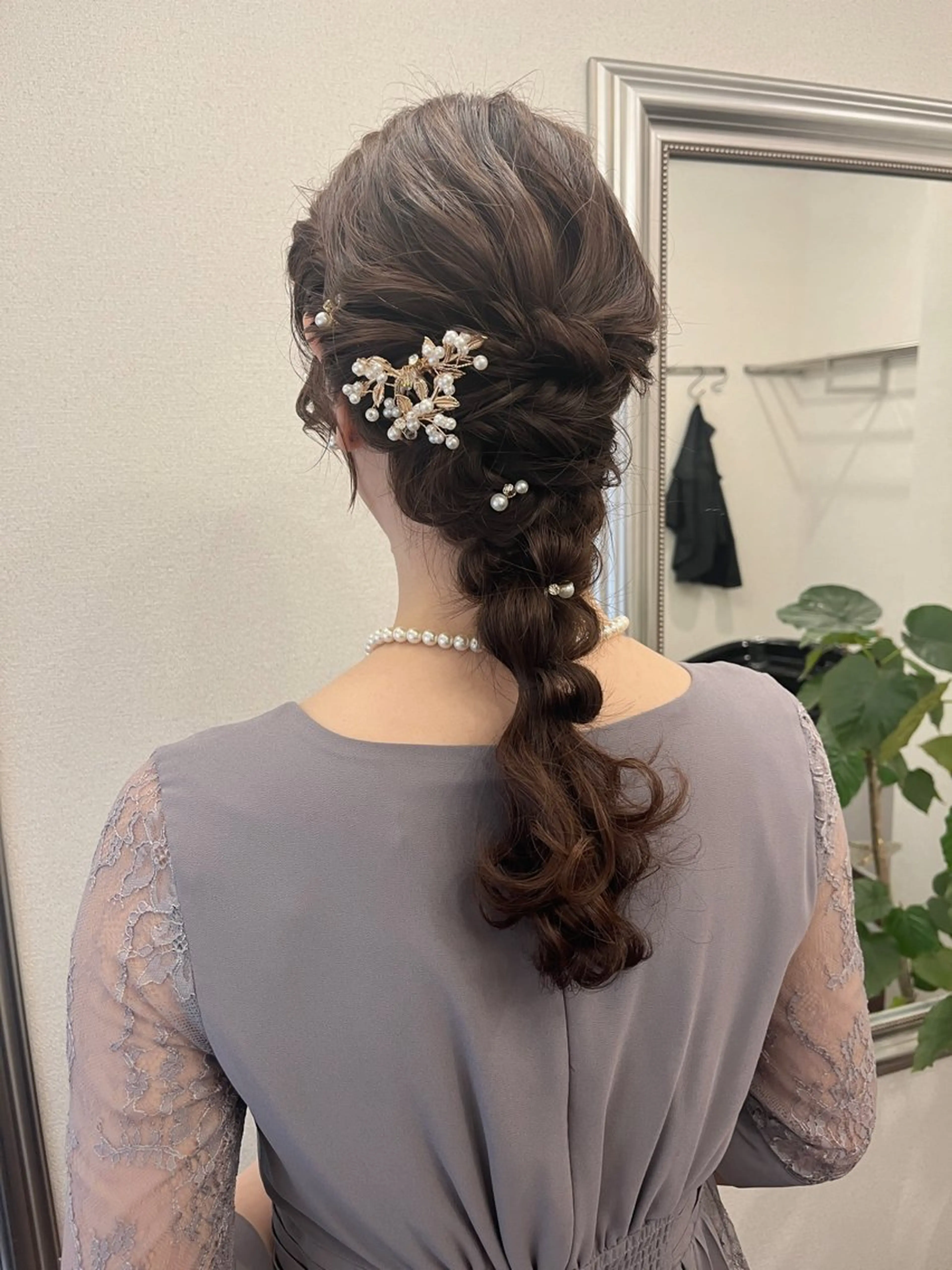 ロング カラー パーマ ヘアアレンジ 隠れ家サロンso you所属・yukimi .のヘアスタイル