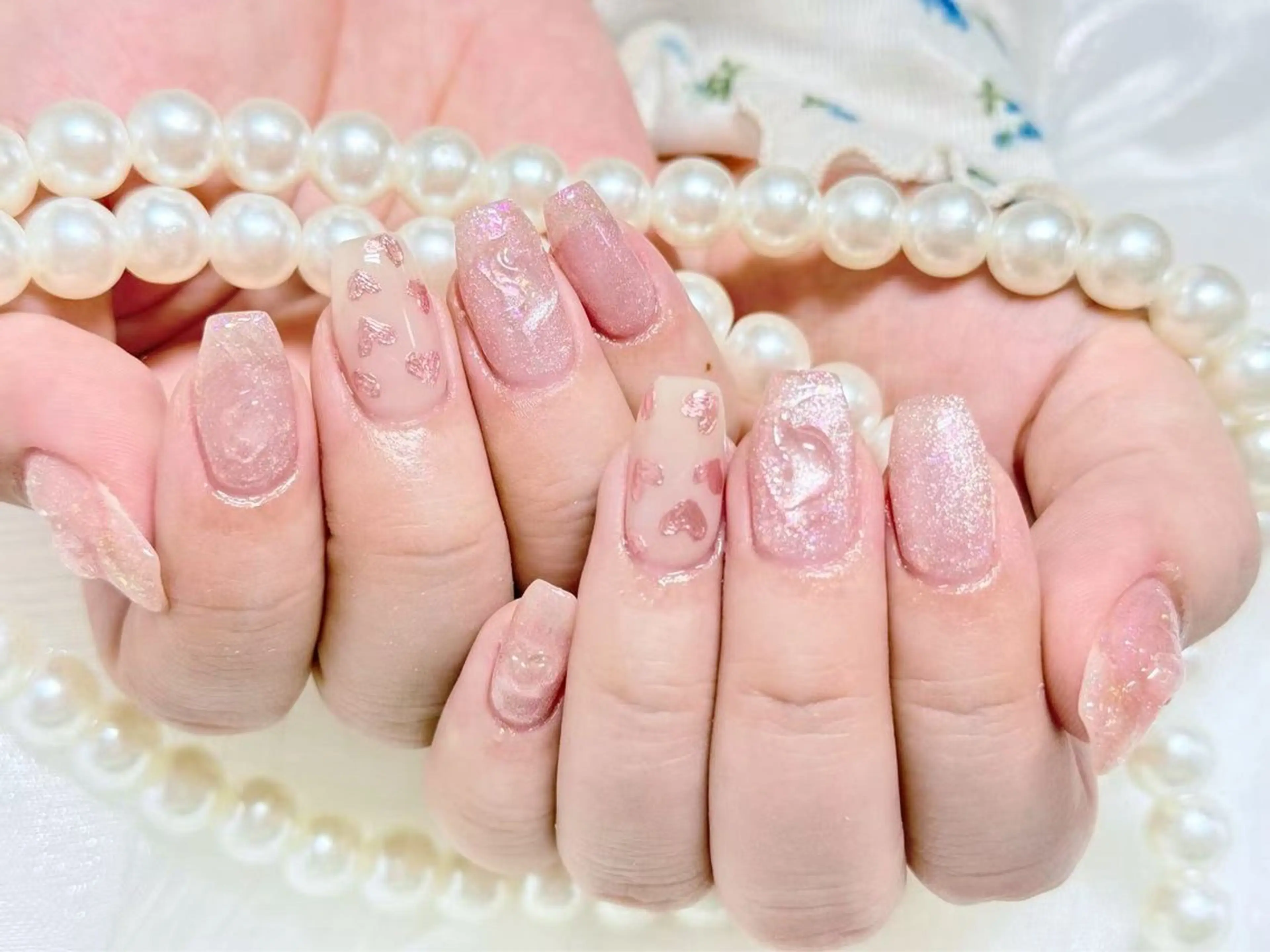 ネイル クリアネイル 成人式 フラッシュネイル フットネイル フレンチネイル 💫KASUMI 💅のネイルデザイン